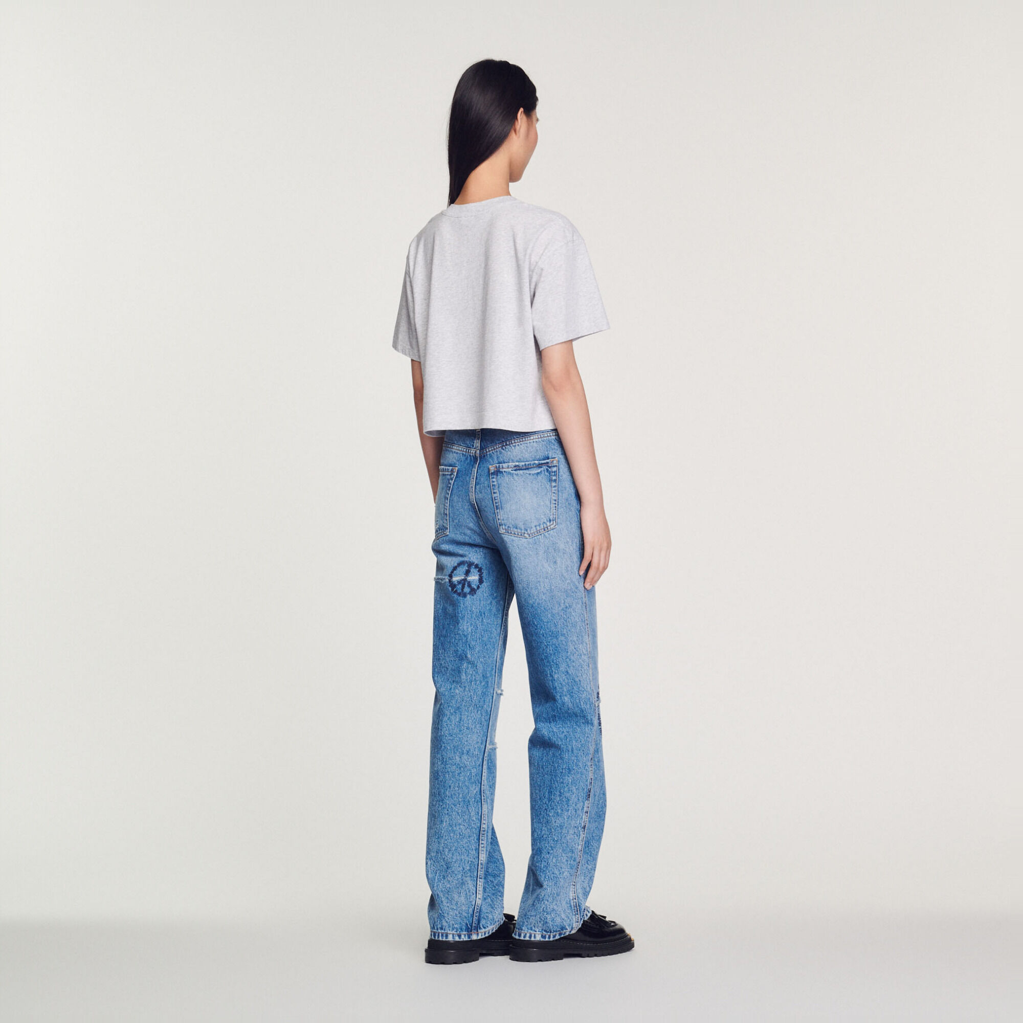 Cropped Sandro Club T-shirt | Sandro | Sandro Secondhand