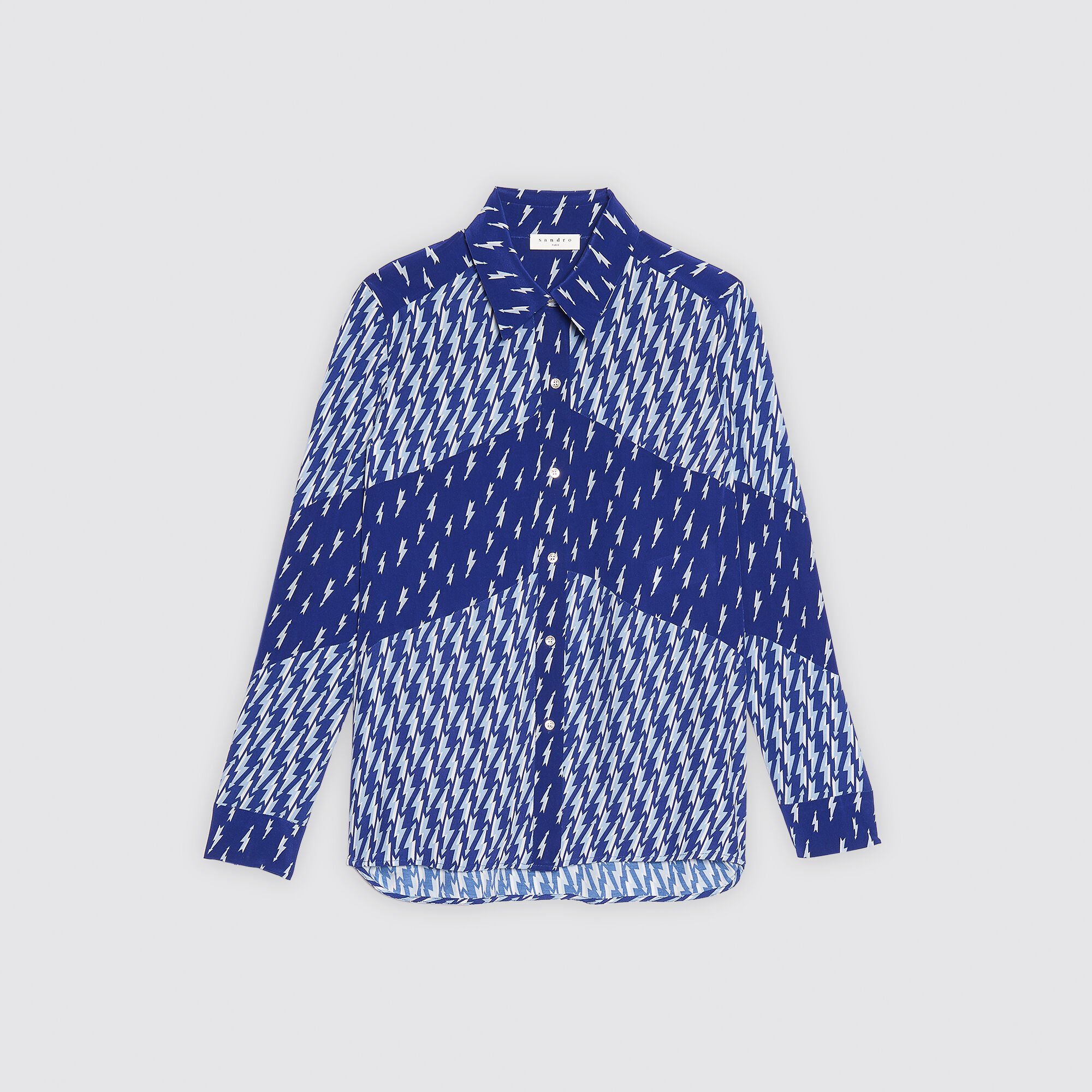All-over lightning bolt print shirt | Sandro | Sandro Secondhand