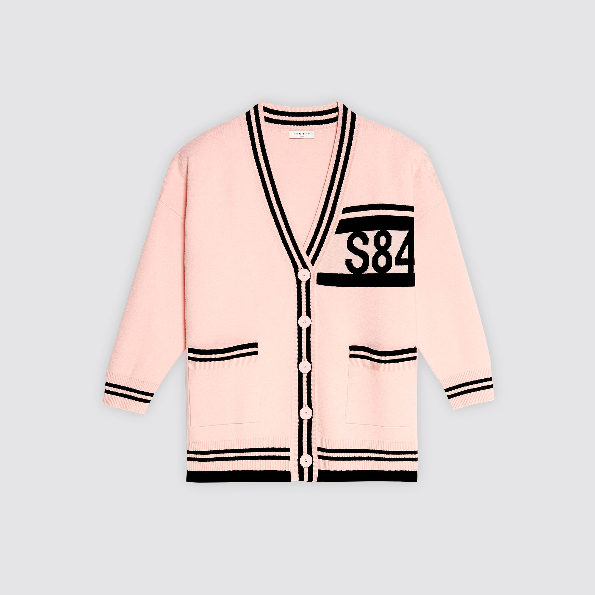 Sandro pink cardigan sale