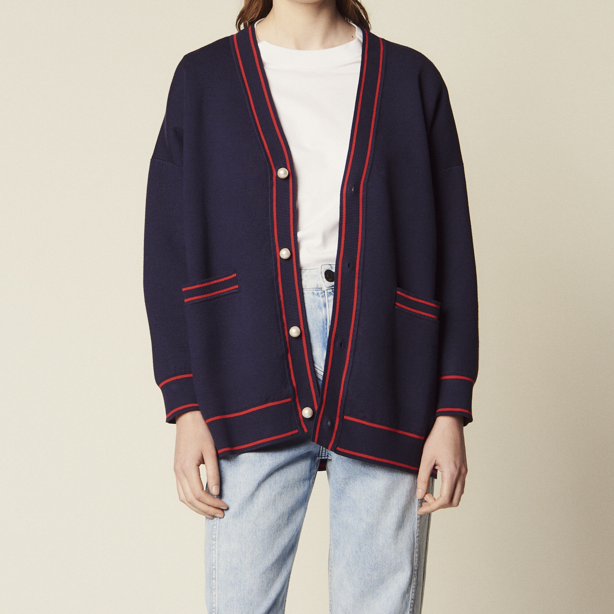 Sandro cardigan with embroidery on the back 2025