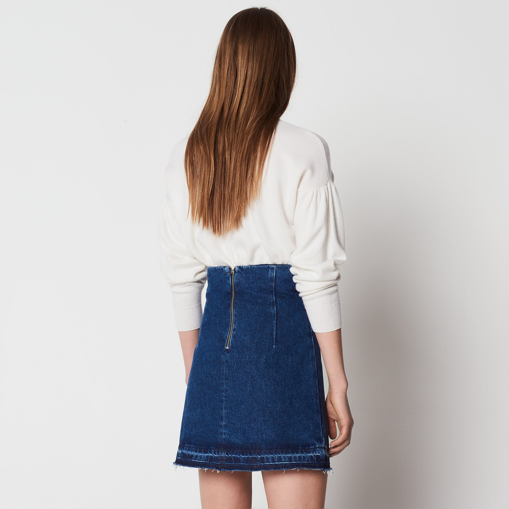 Sandro denim skirt discount