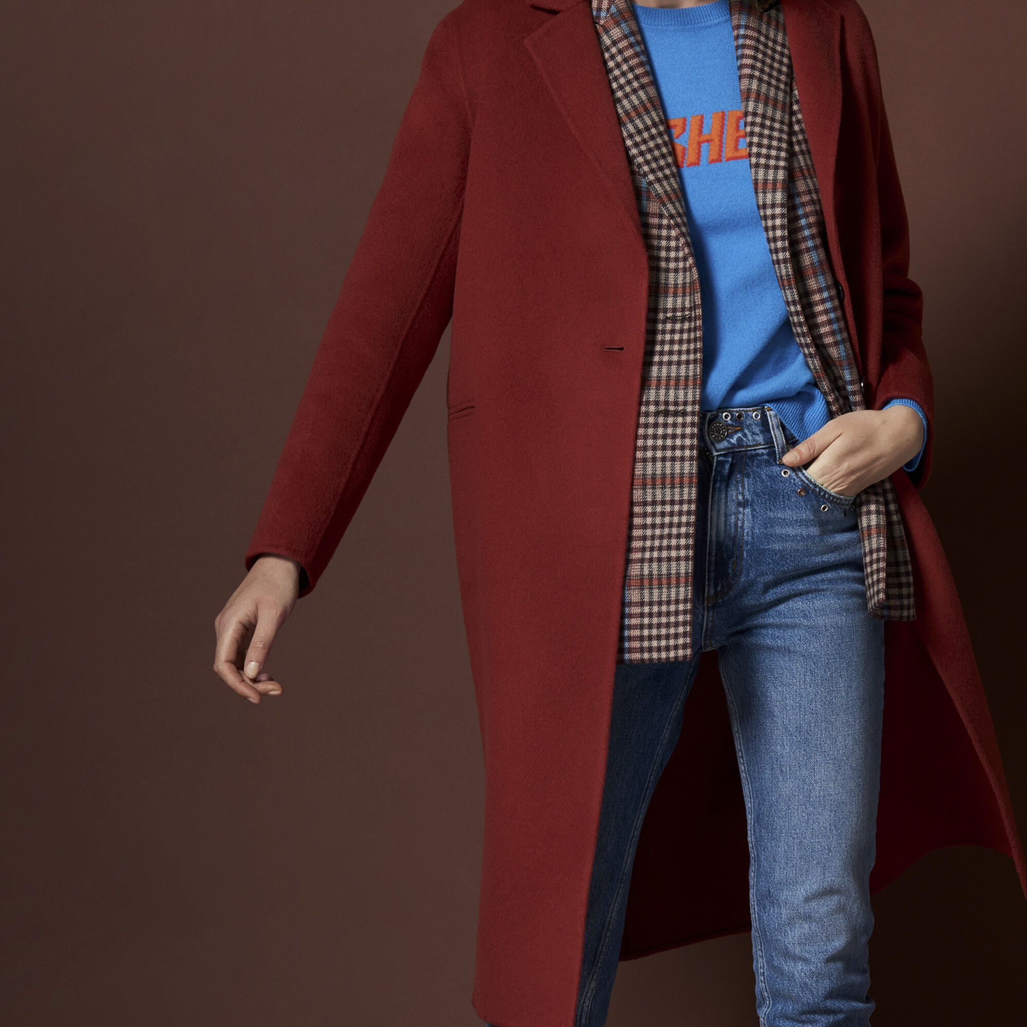 Double sided wool coat Sandro Sandro Secondhand