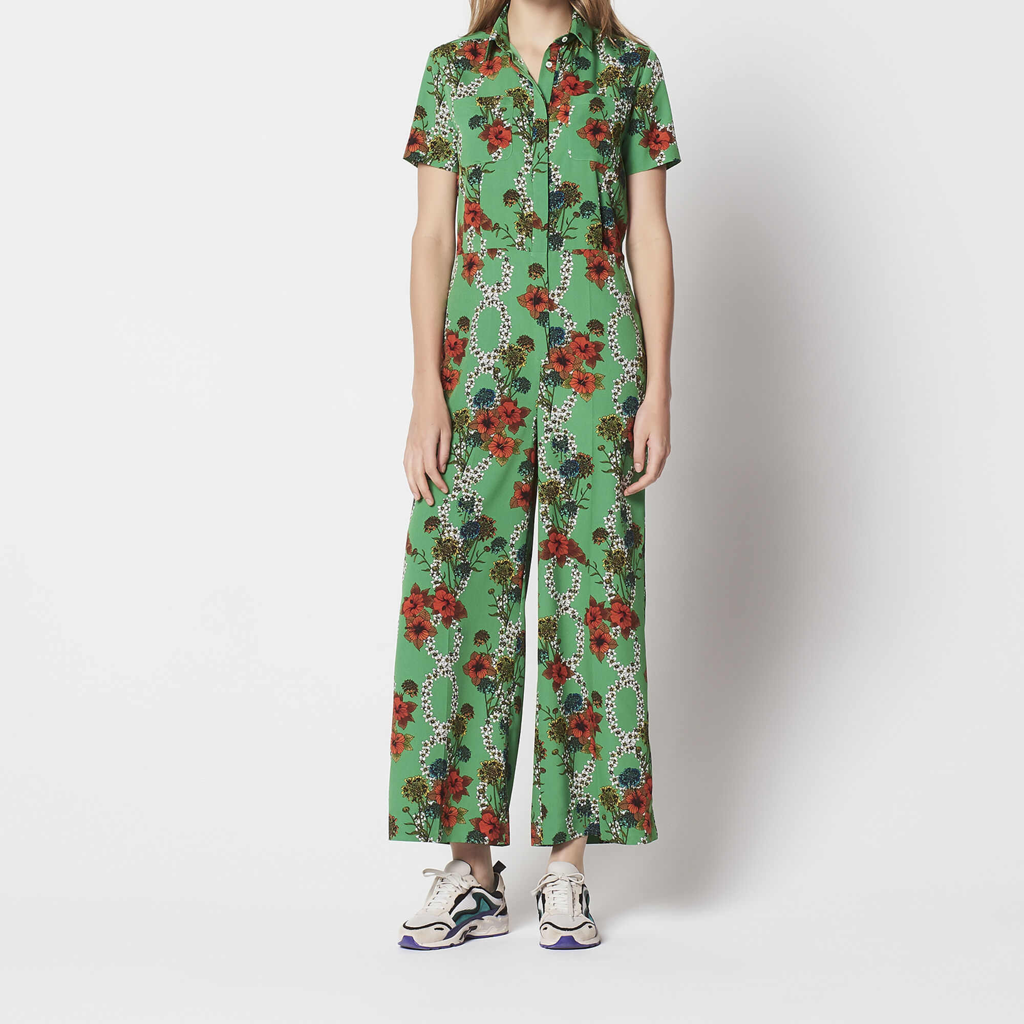 【海外限定】Sandroワンピース☆Floral-Print Short-Sleeve Wove Sandro Floral Print Maxi Dress | Saks Fifth Avenue