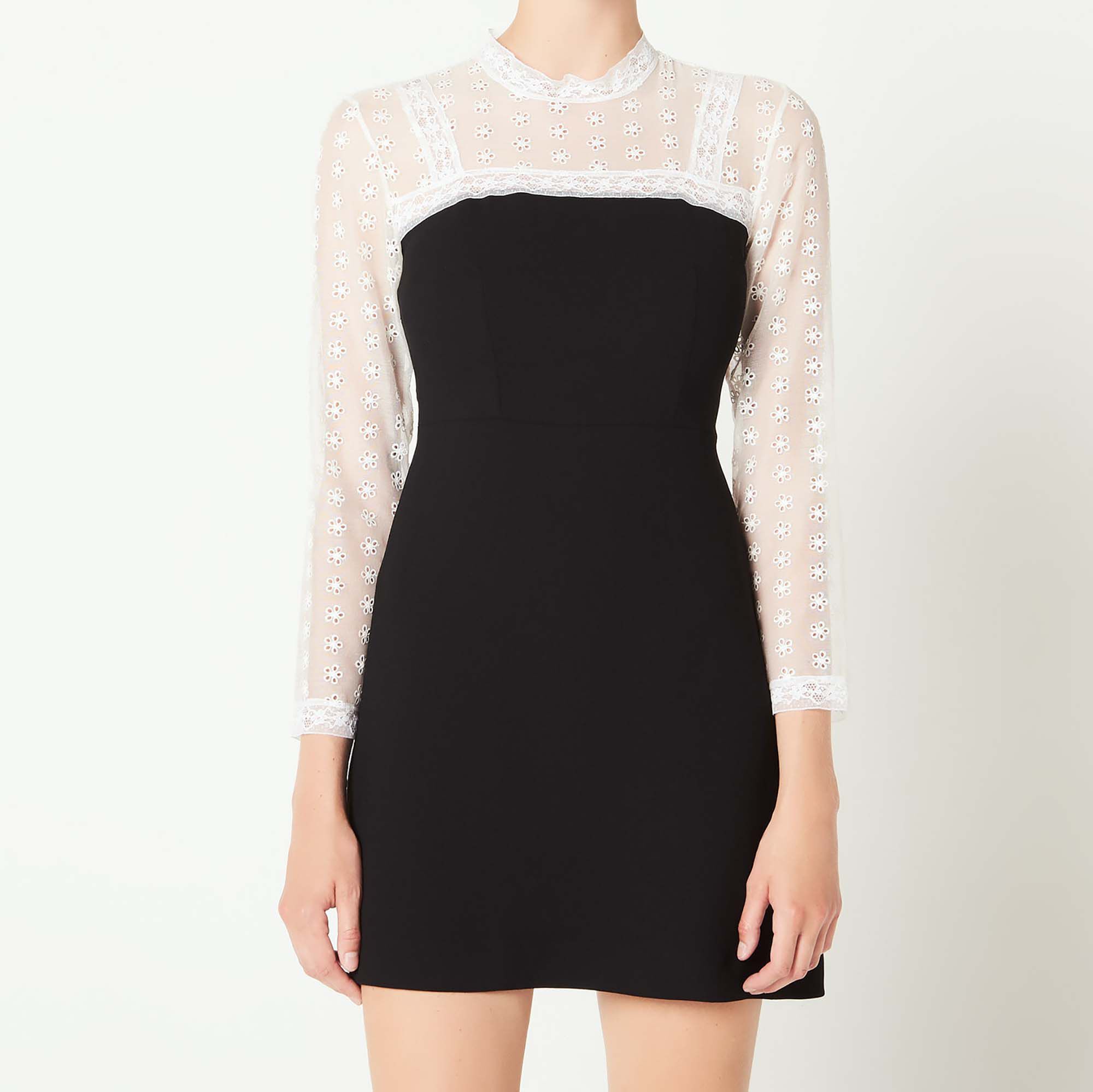 Short dress with lace inset Sandro Sandro Secondhand