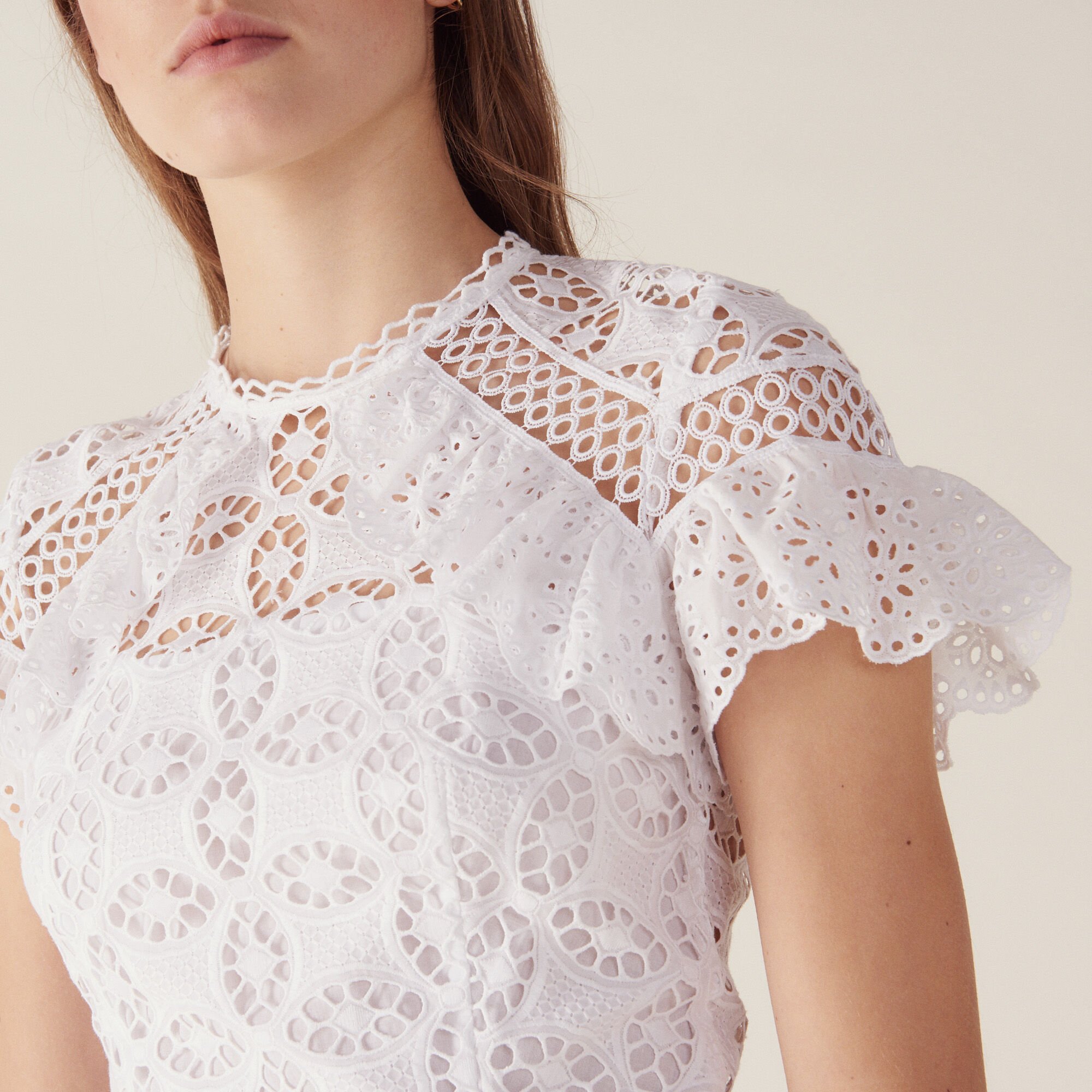 Ruffled lace dress Sandro Sandro Secondhand