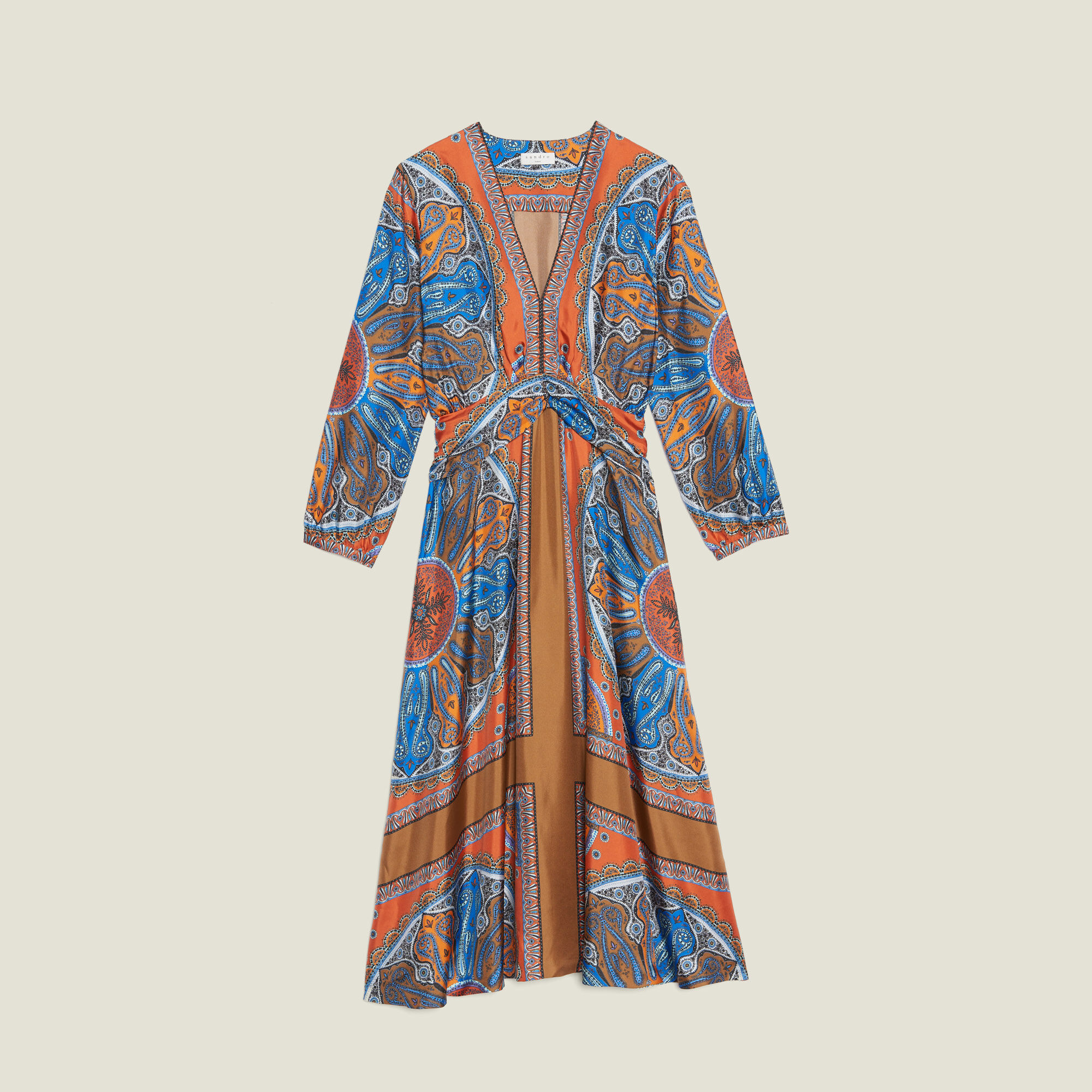 Sandro long store printed dress