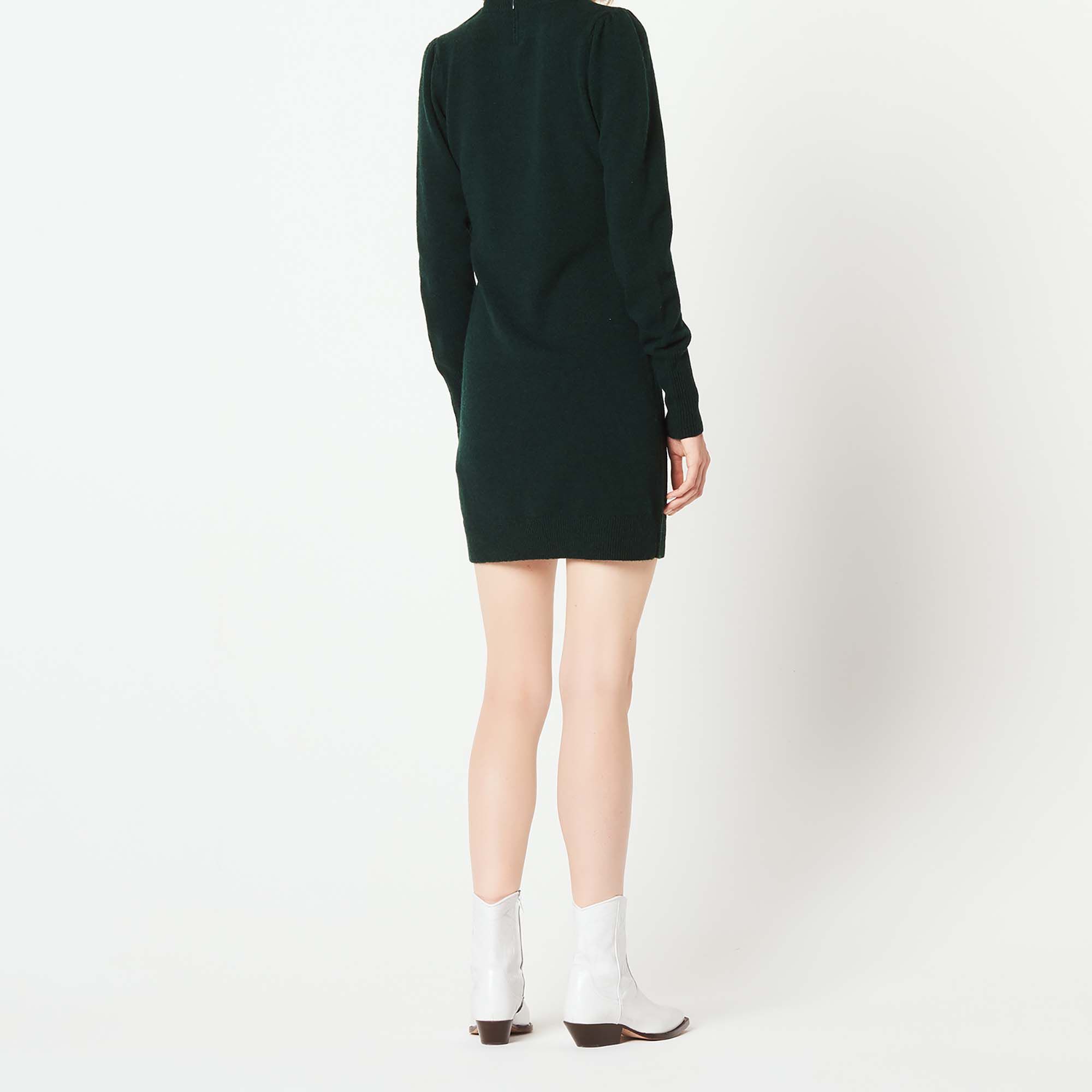 Straight knit dress on sale with ruff collar