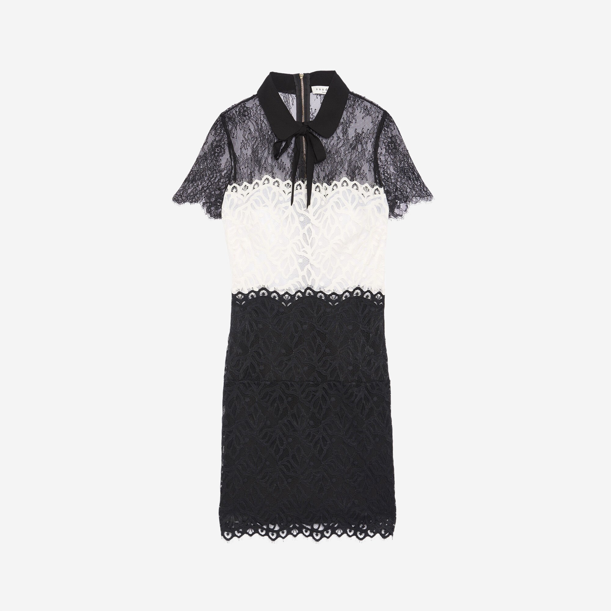 2025年新作アイテムが続々登場 Two-tone lace dress | Sandro | Sandro Secondhand その他