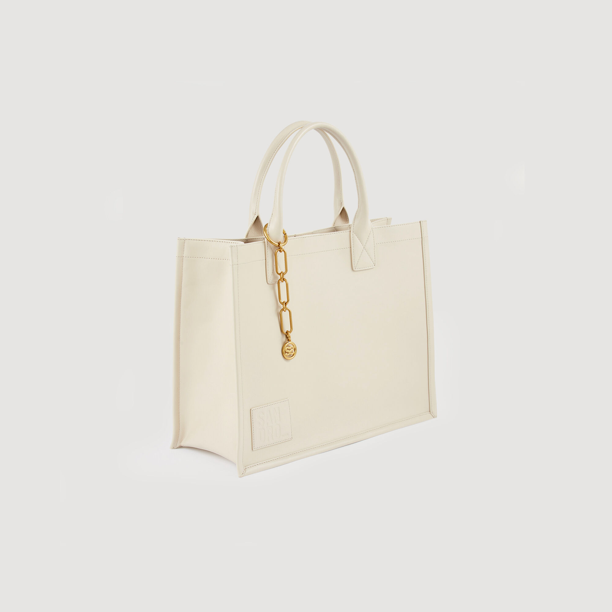 【Sandro】トートバッグ Sandro Suede tote bag white / beige For Women | Sandro Paris