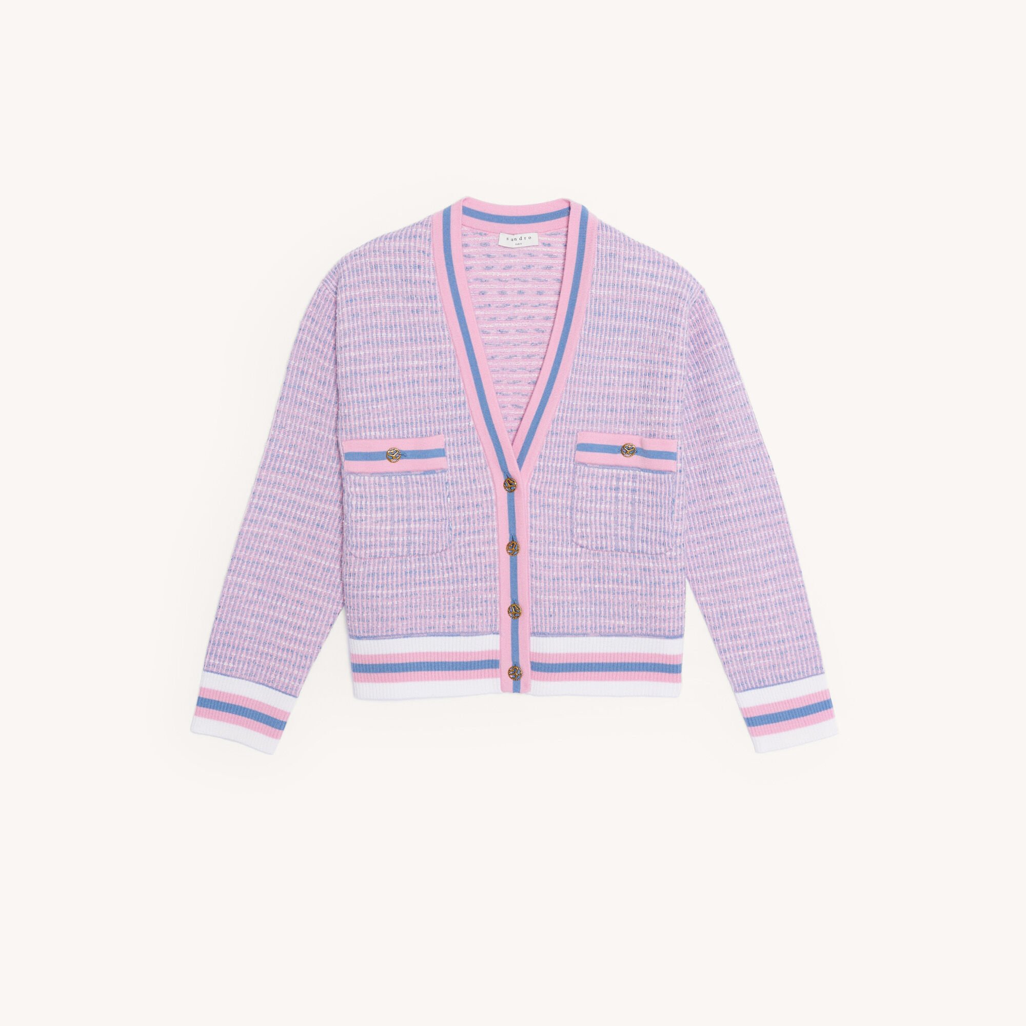 Sandro tweed cardigan cheap