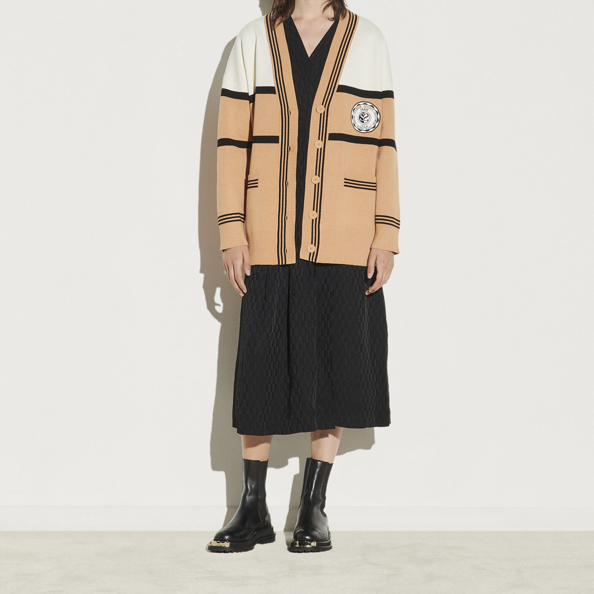 Oversized two-tone cardigan | Sandro | Sandro Secondhand Oversized two-tone cardigan | Sandro | Sandro Secondhand