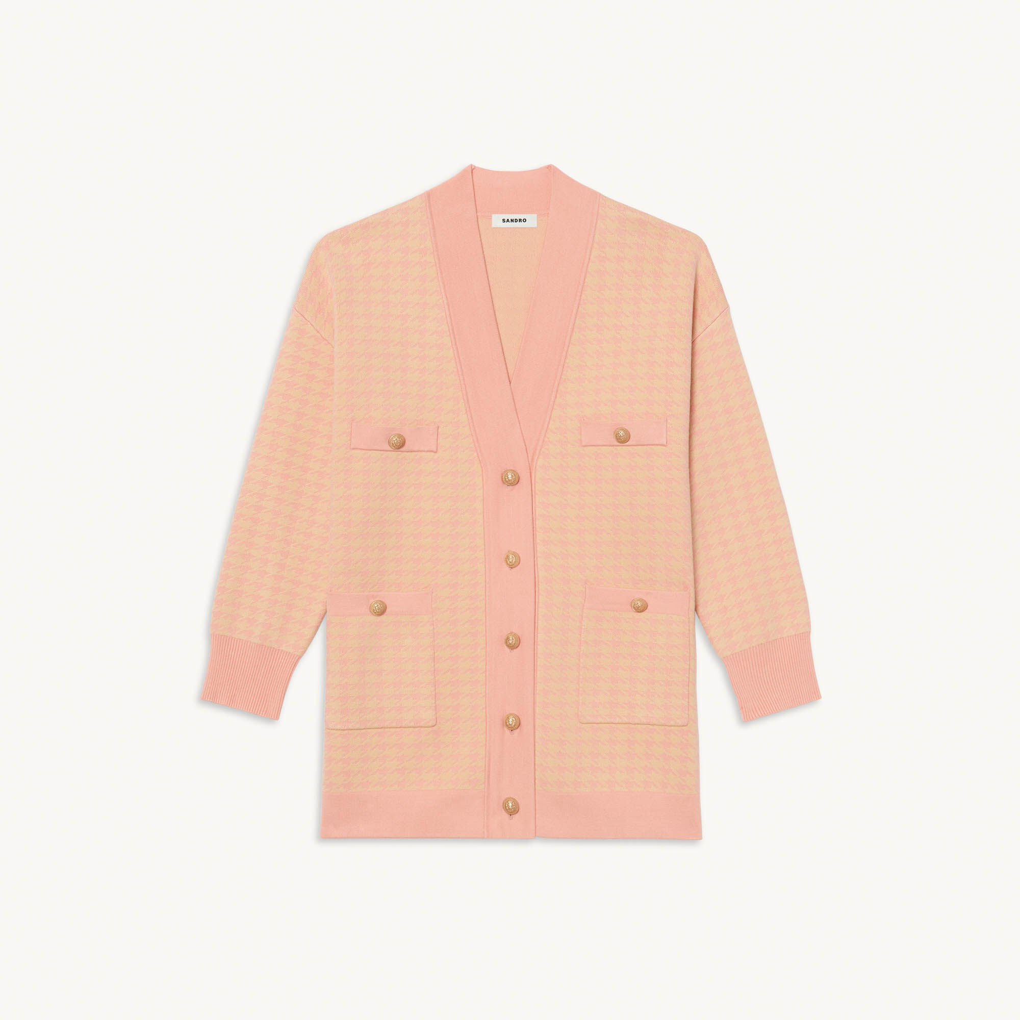 Long houndstooth coatigan | Sandro | Sandro Secondhand