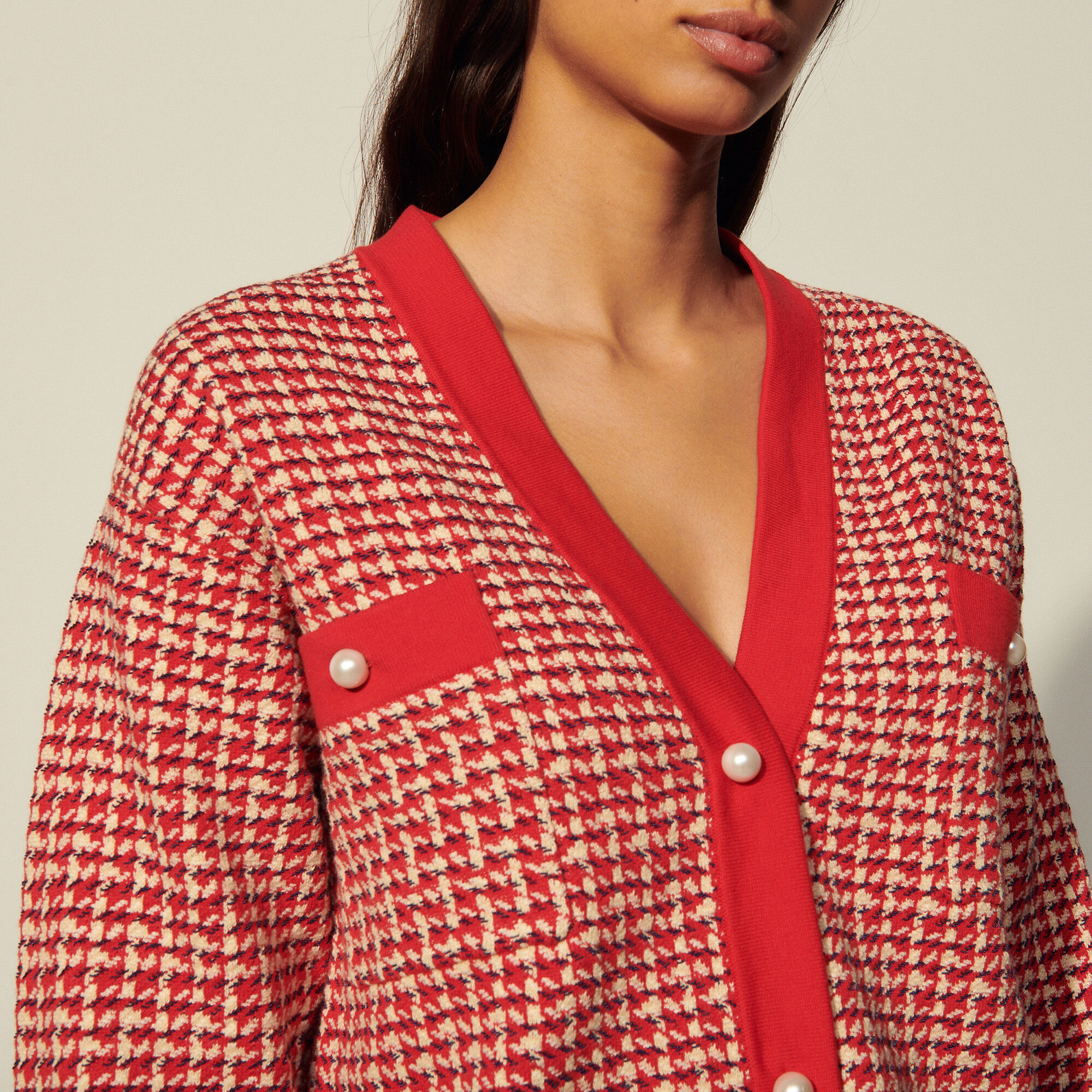 Sandro Secondhand - Cropped cardigan in fancy tweed