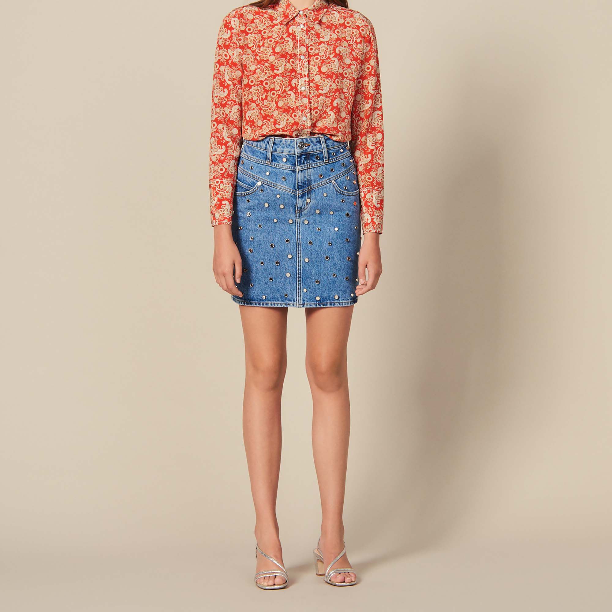 Printed silk shirt | Sandro | Sandro Secondhand