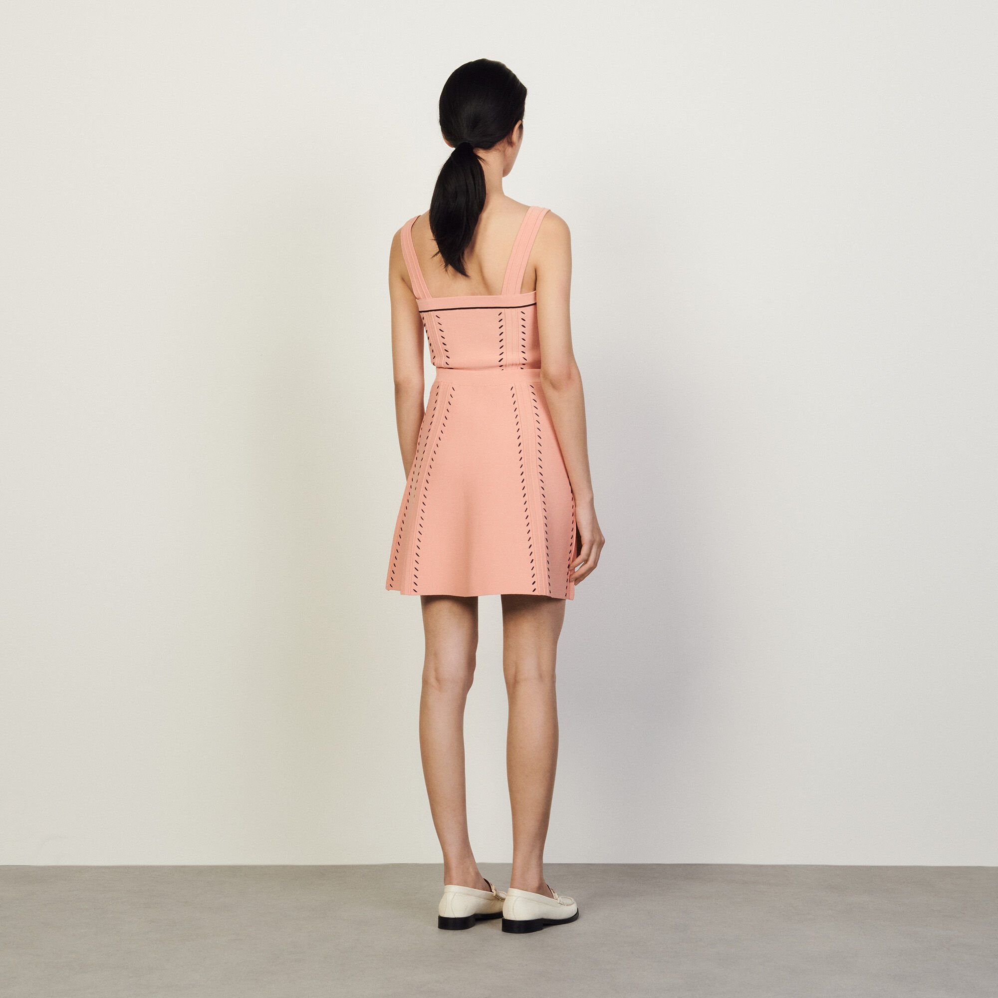【海外限定】Sandroニットスカート☆Scalloped-Hem Knitted Mini Short A-line knit skirt | Sandro | Sandro Secondhand