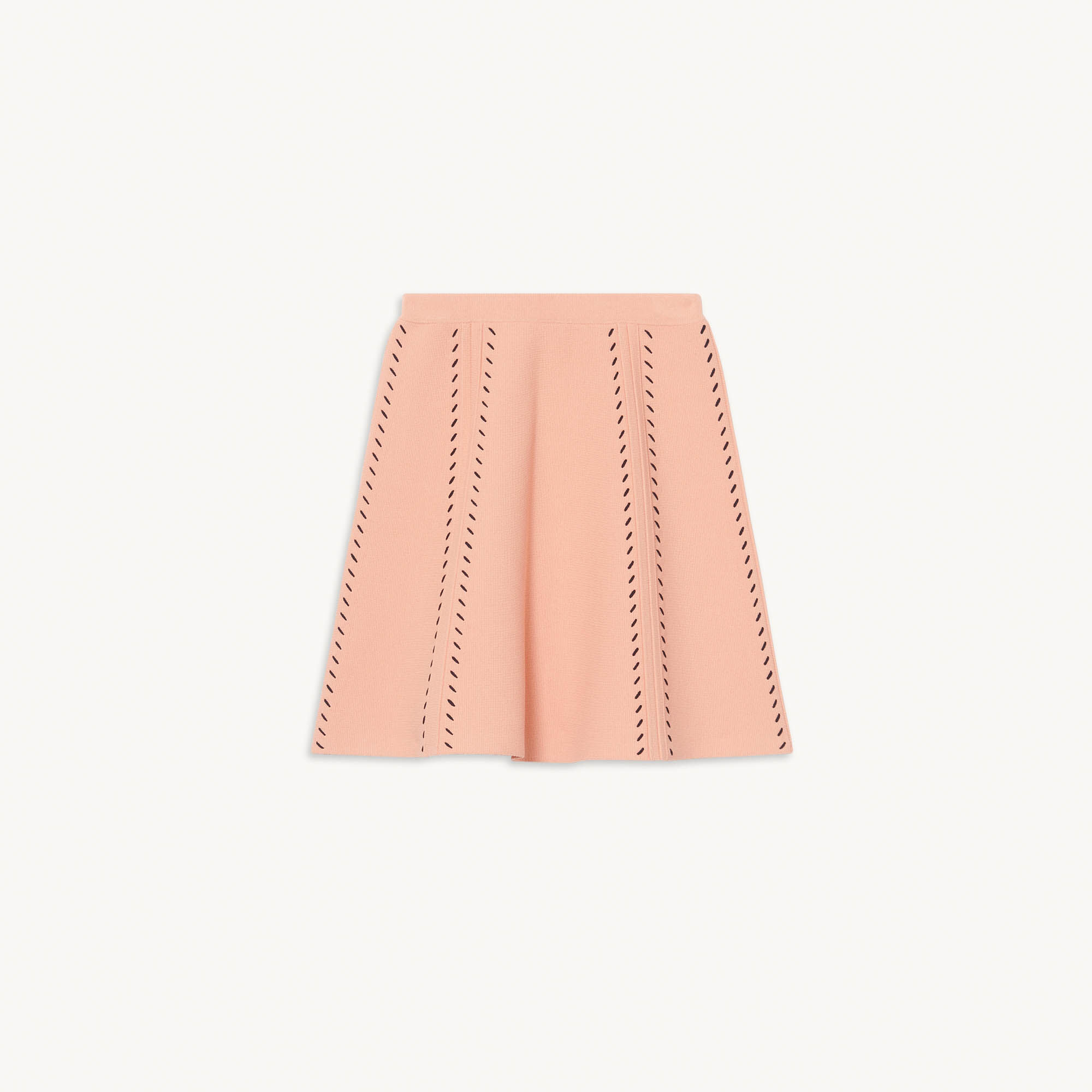 【海外限定】Sandroコットンスカート☆Striped Puffed Cotton Mi Striped skort white / beige For Women | Sandro Paris