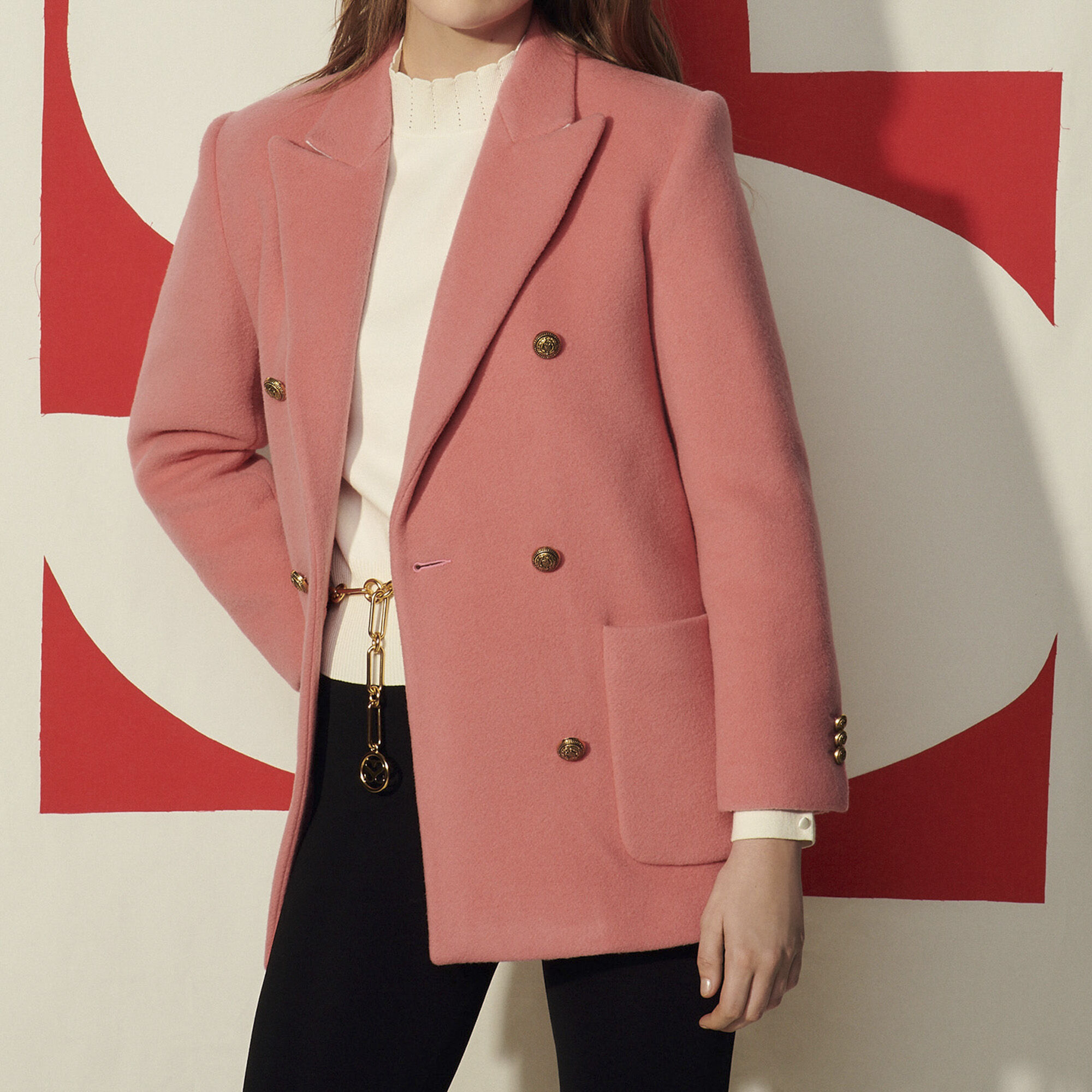 Sandro double breasted peacoat on sale