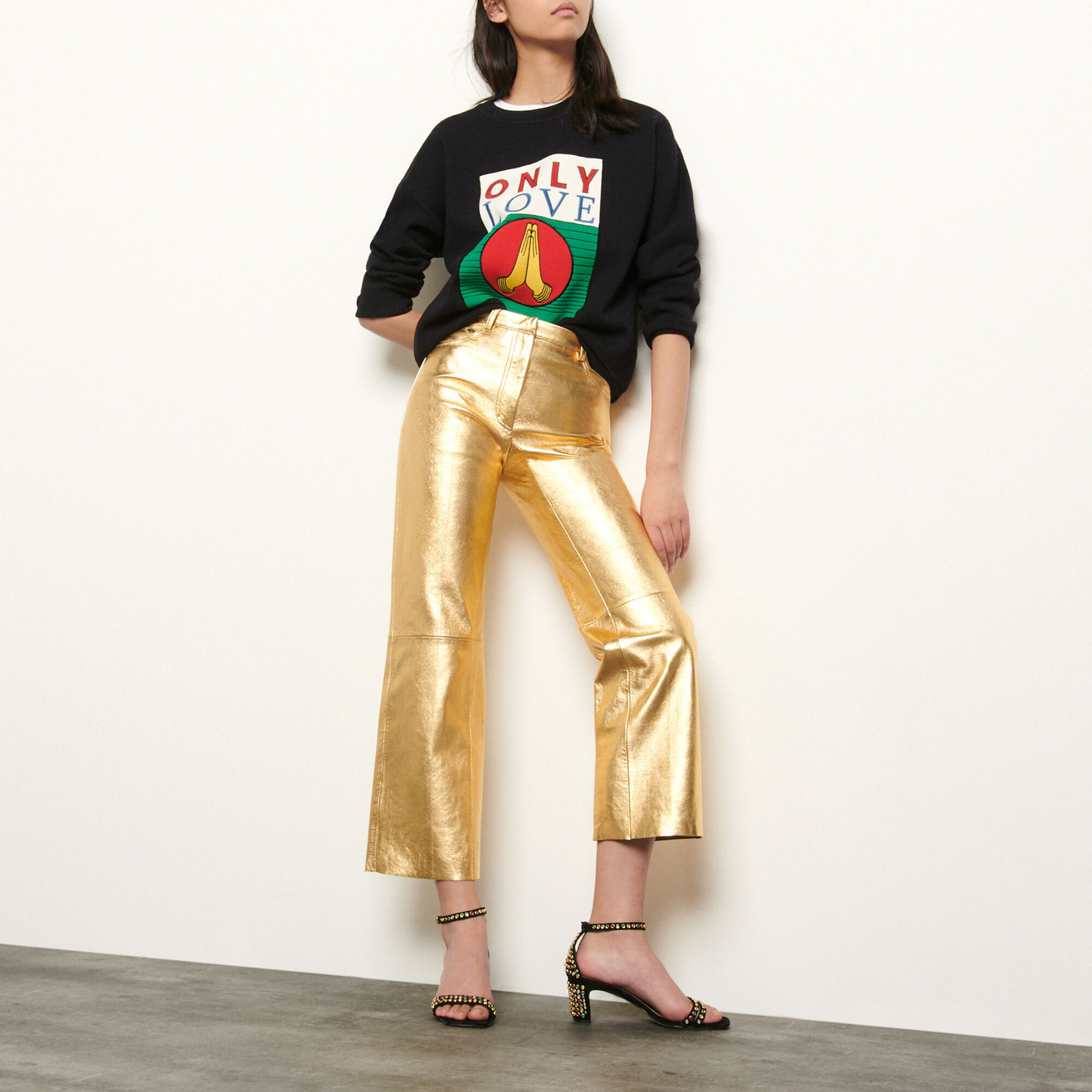 Sandro leather pants discount