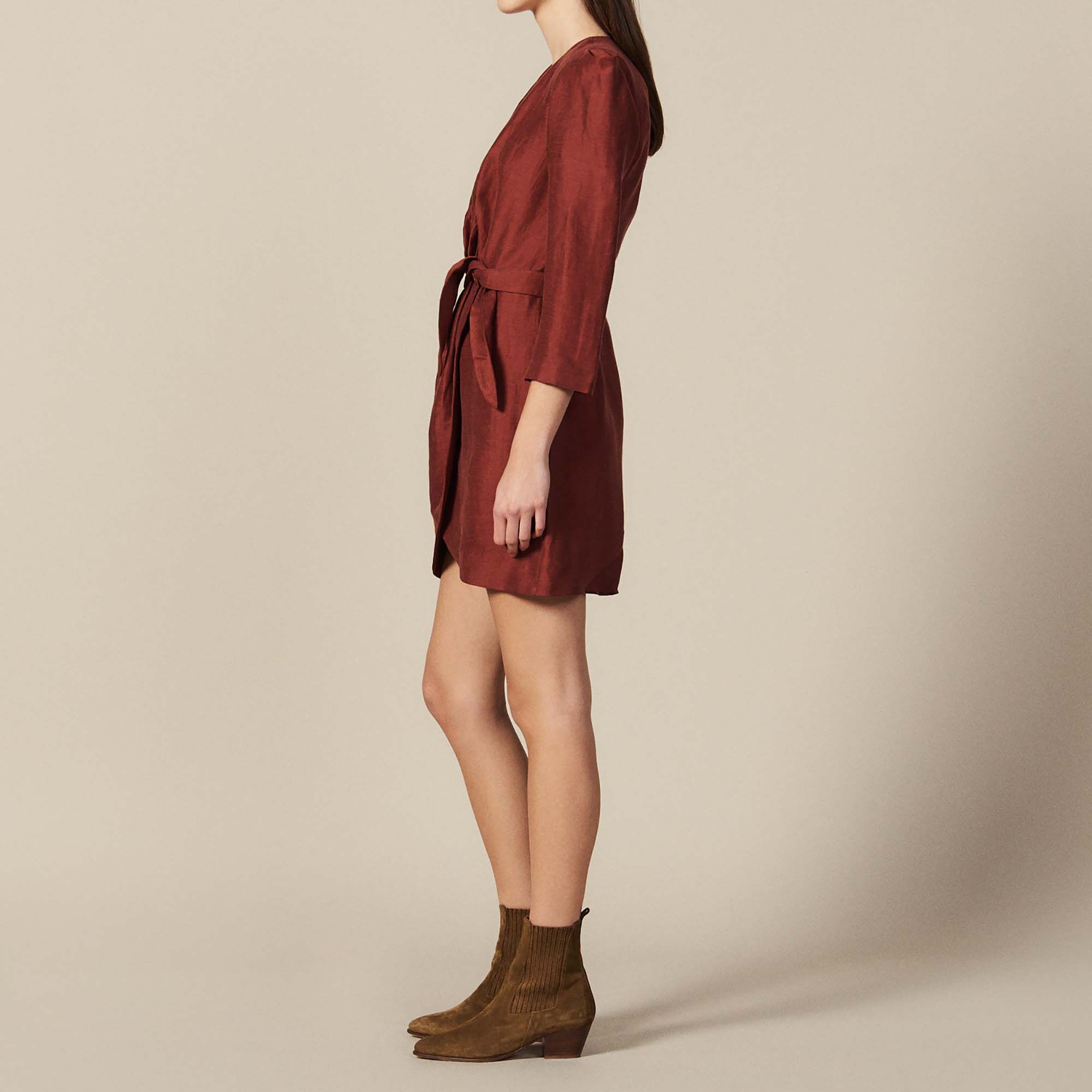 【美品】Sandro mini robe サンドロミニローブXS 34 Sandro mini robe とどき サンドロミニローブXS 34