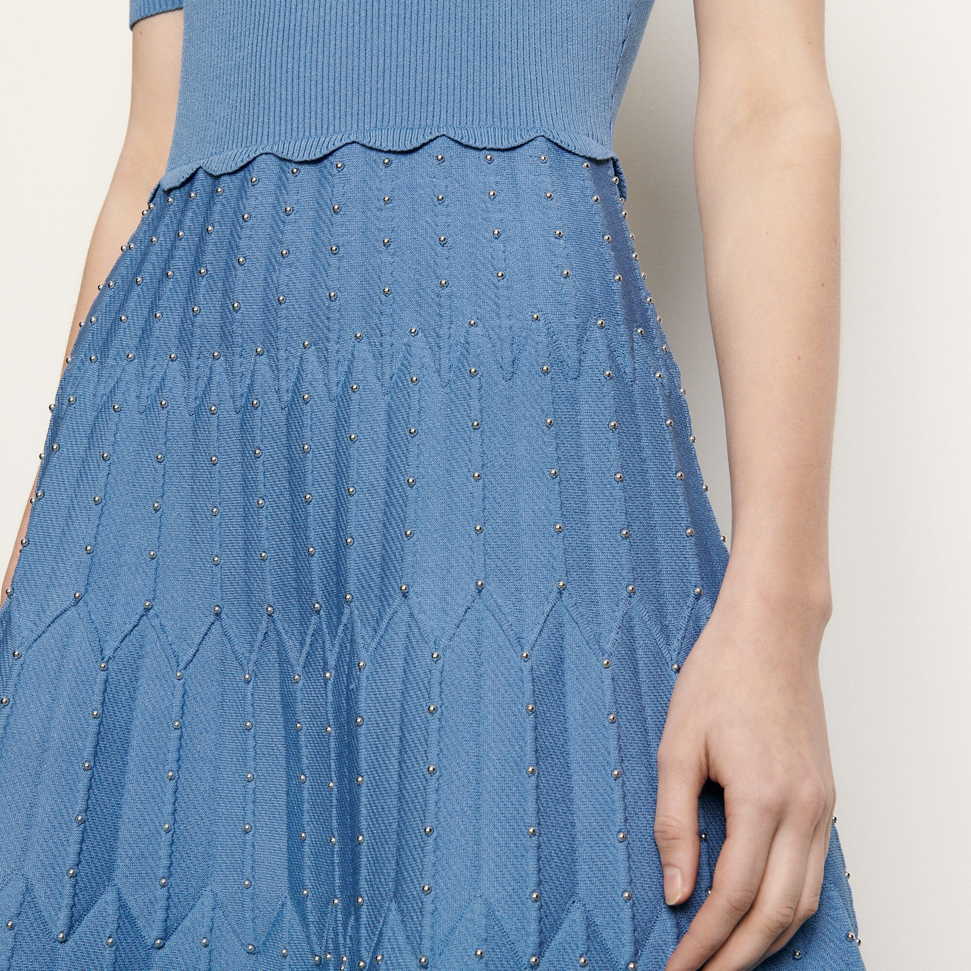 Knit dress with square neckline | Sandro | Sandro Secondhand