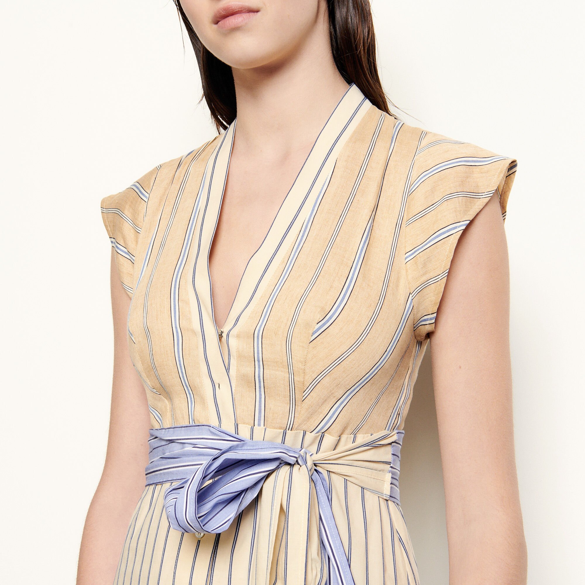 Sandro striped dress cheap