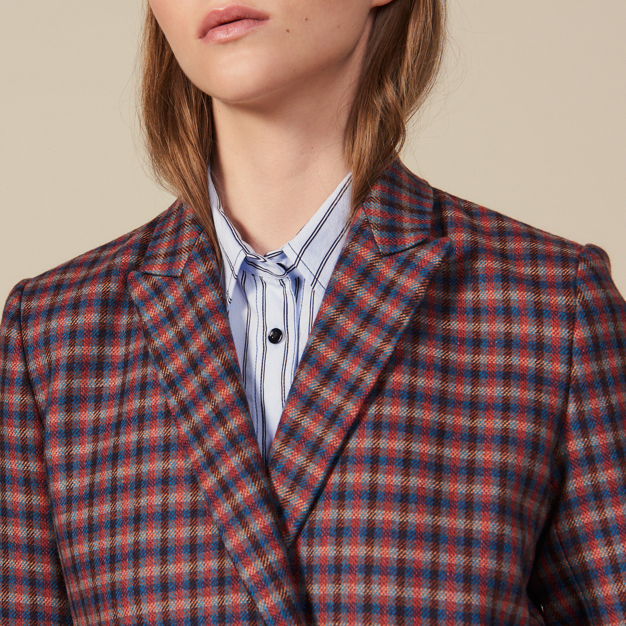 Checked double breasted blazer Sandro Sandro Secondhand