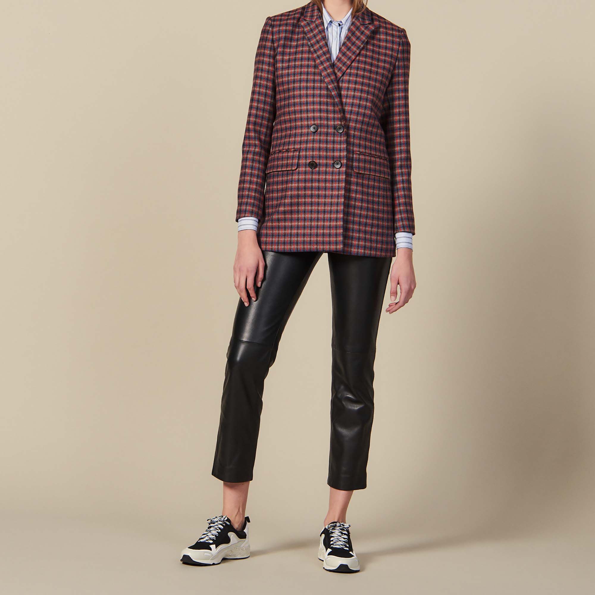 Sandro double breasted blazer hot sale