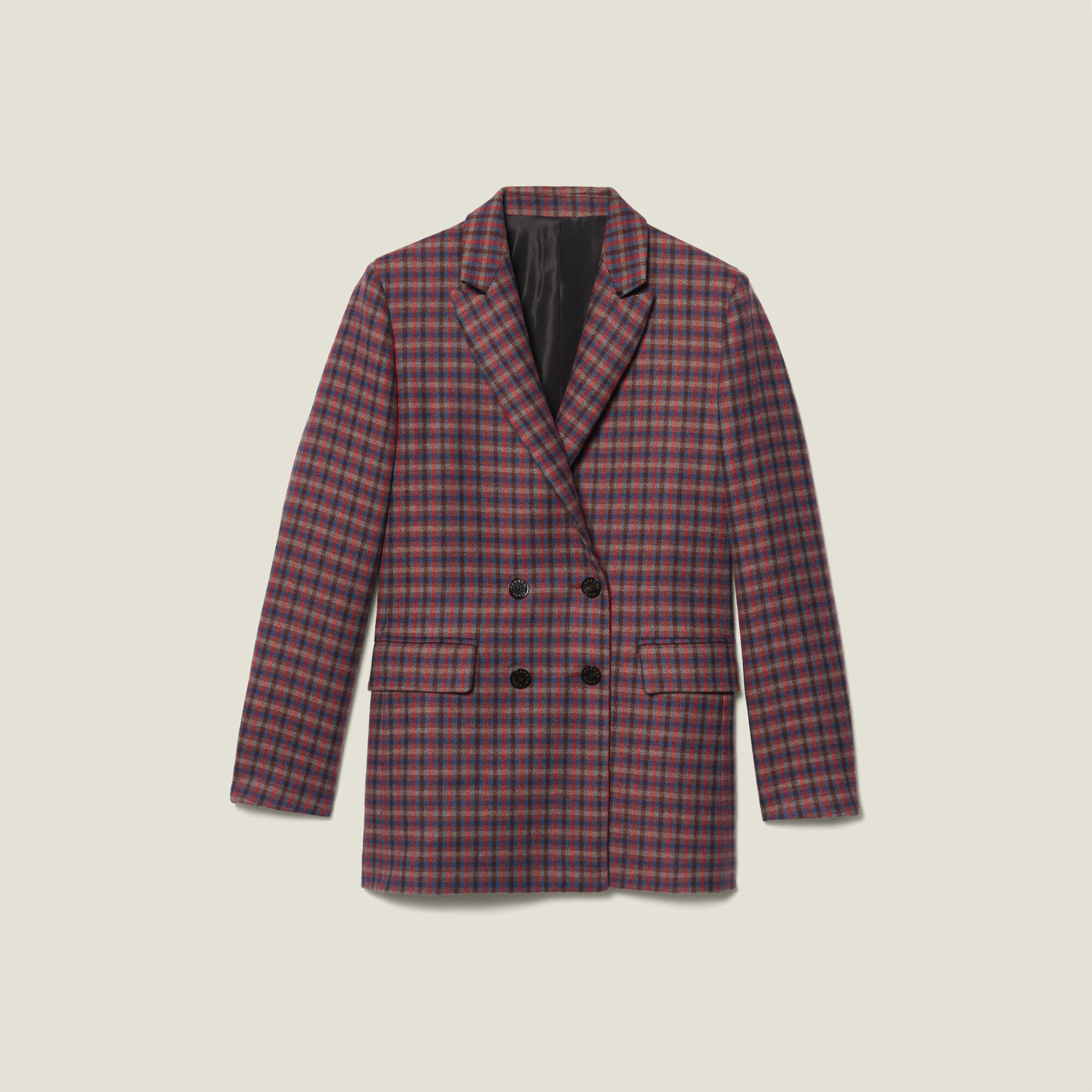 Sandro checked blazer best sale