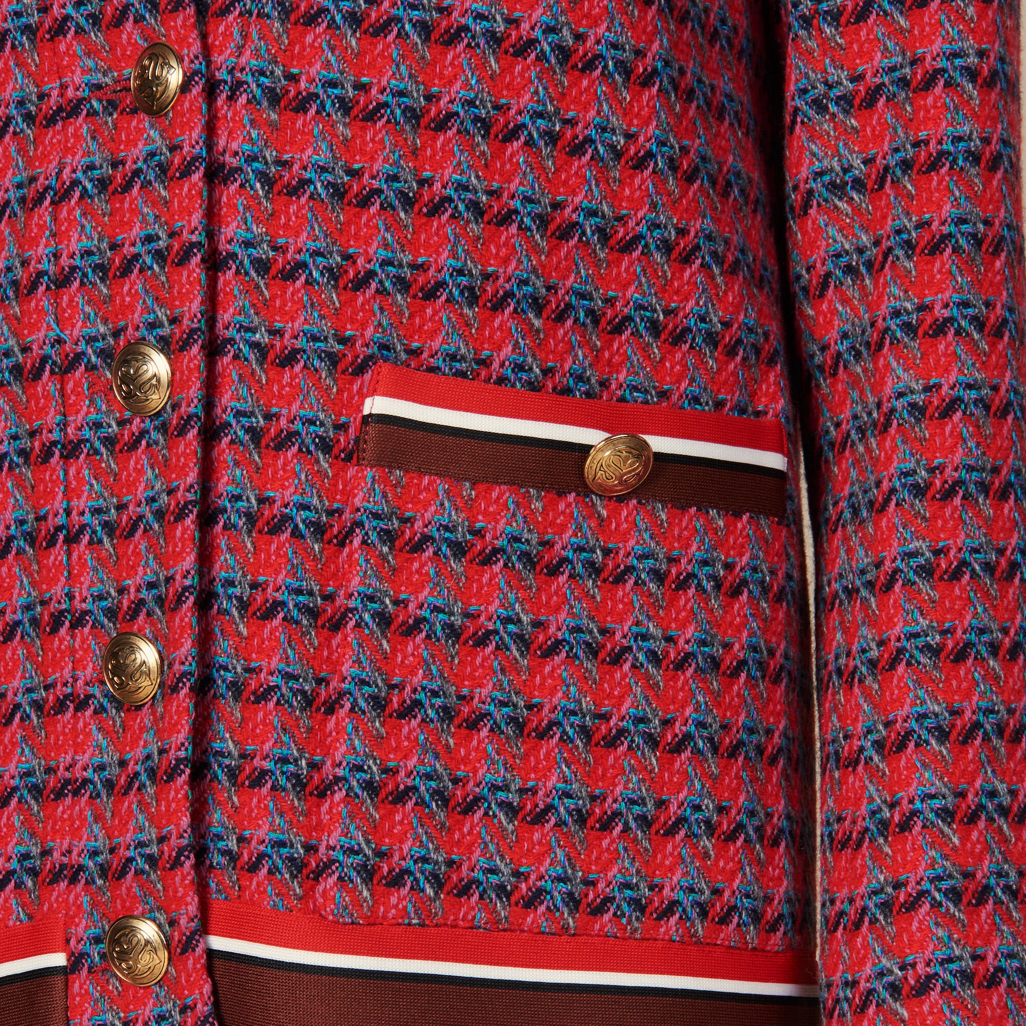 Tweed cardi-coat with jewelled buttons | Sandro | Sandro