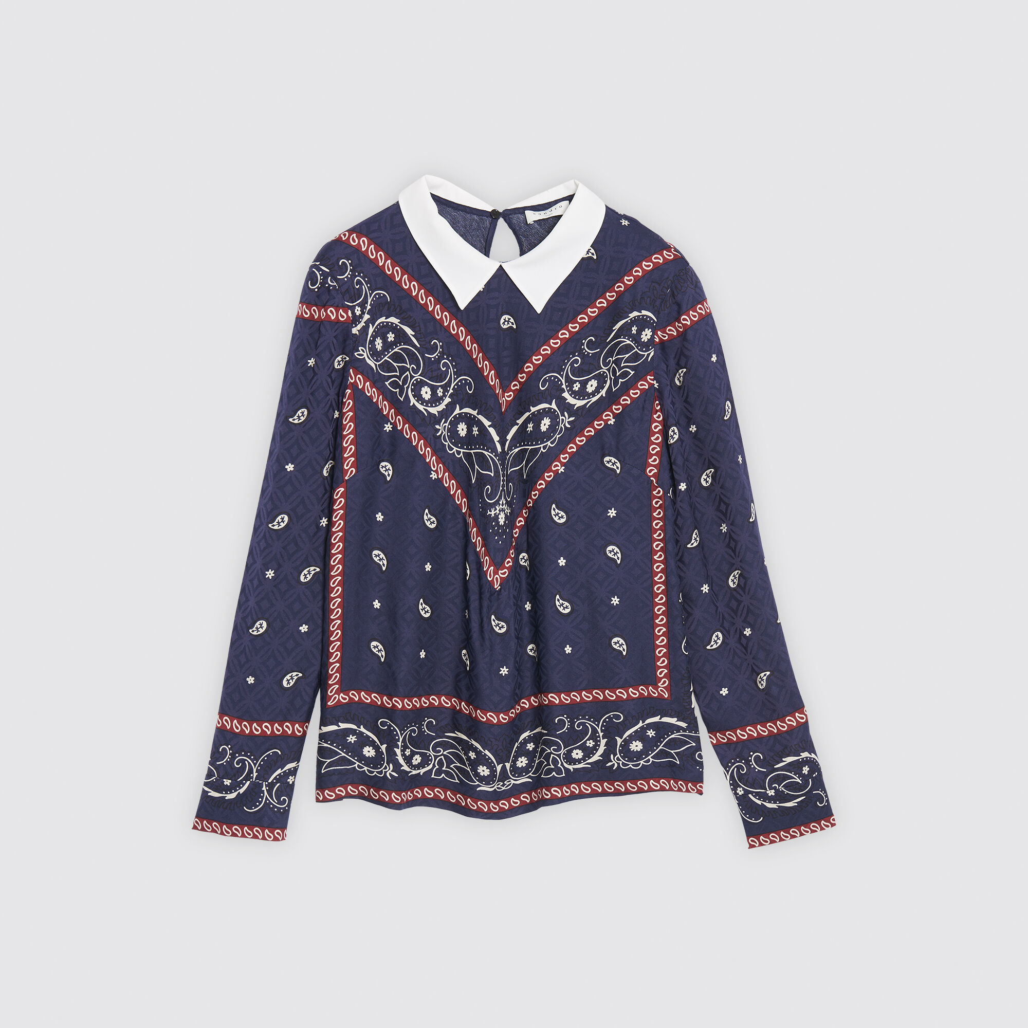 Long-sleeved bandana print top | Sandro | Sandro Secondhand
