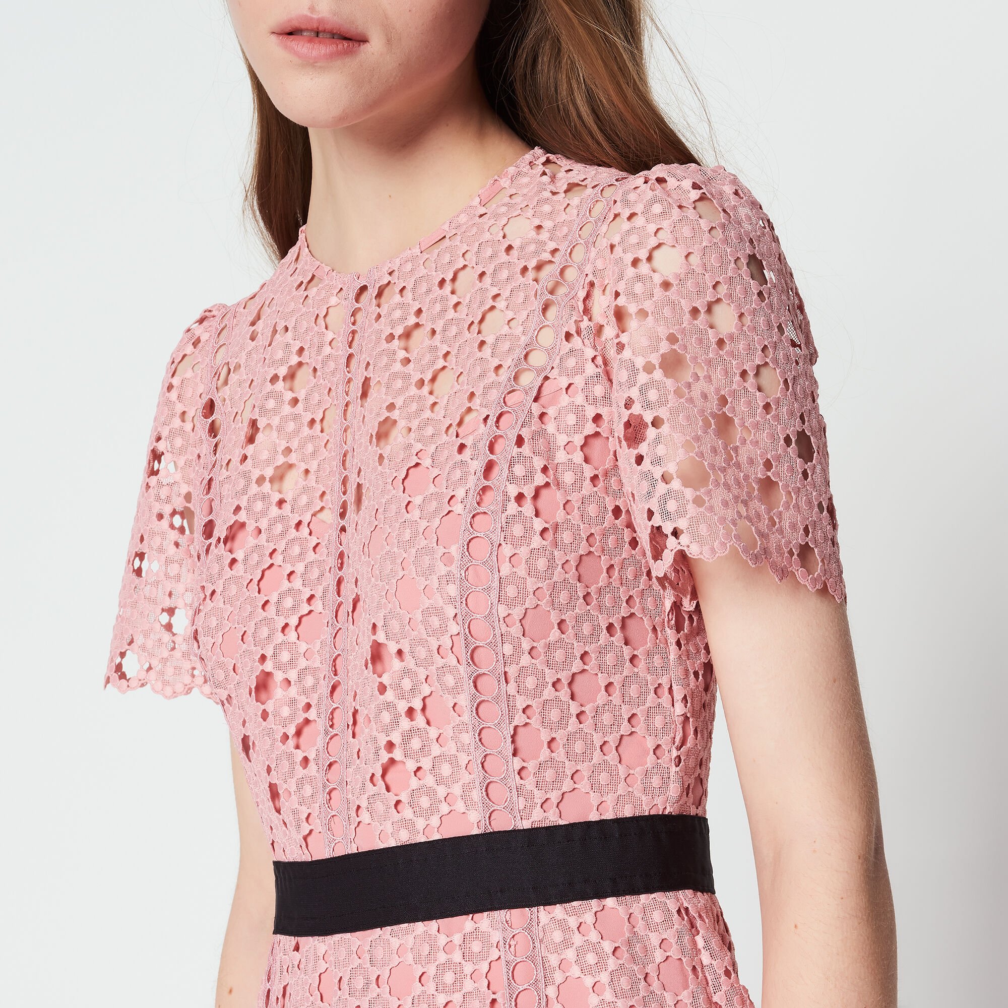 【海外限定】Sandroスカート☆Floral-Pattern Tiered-Hem Lace M Long floral lace dress | Sandro | Sandro Secondhand
