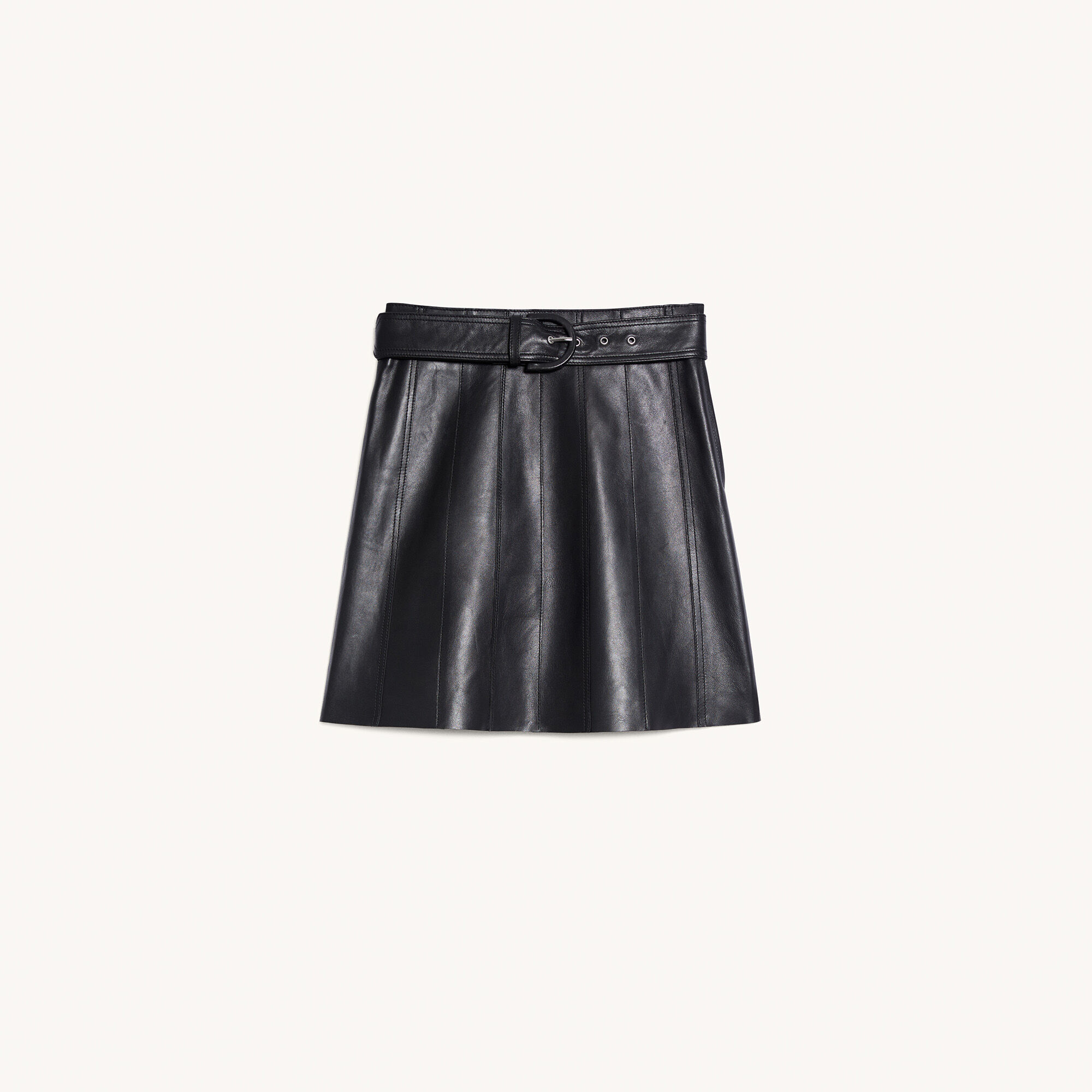 Sandro nooda leather midi skirt outlet