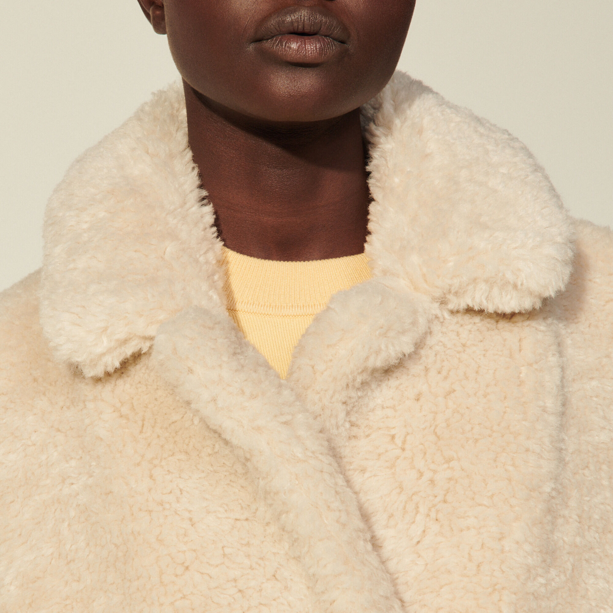 Long faux fur coat Sandro Sandro Secondhand