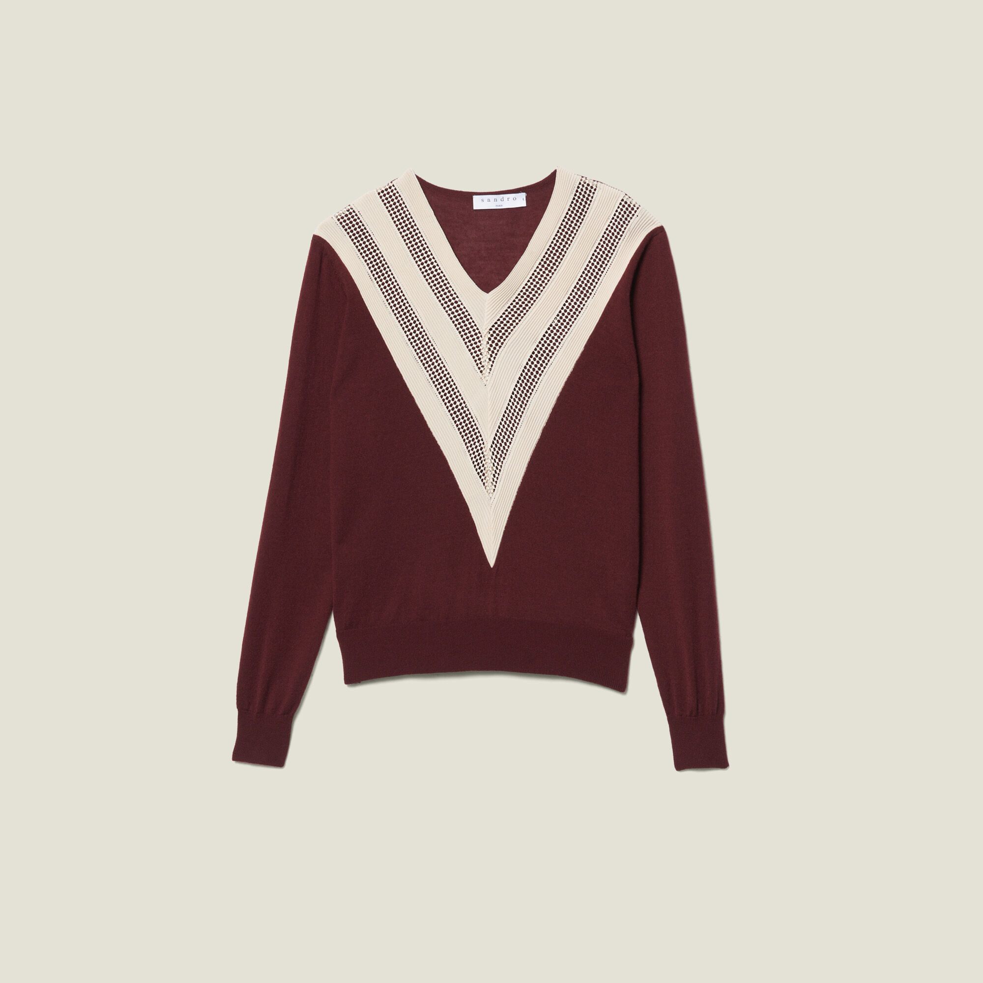Sandro v neck sweater sales