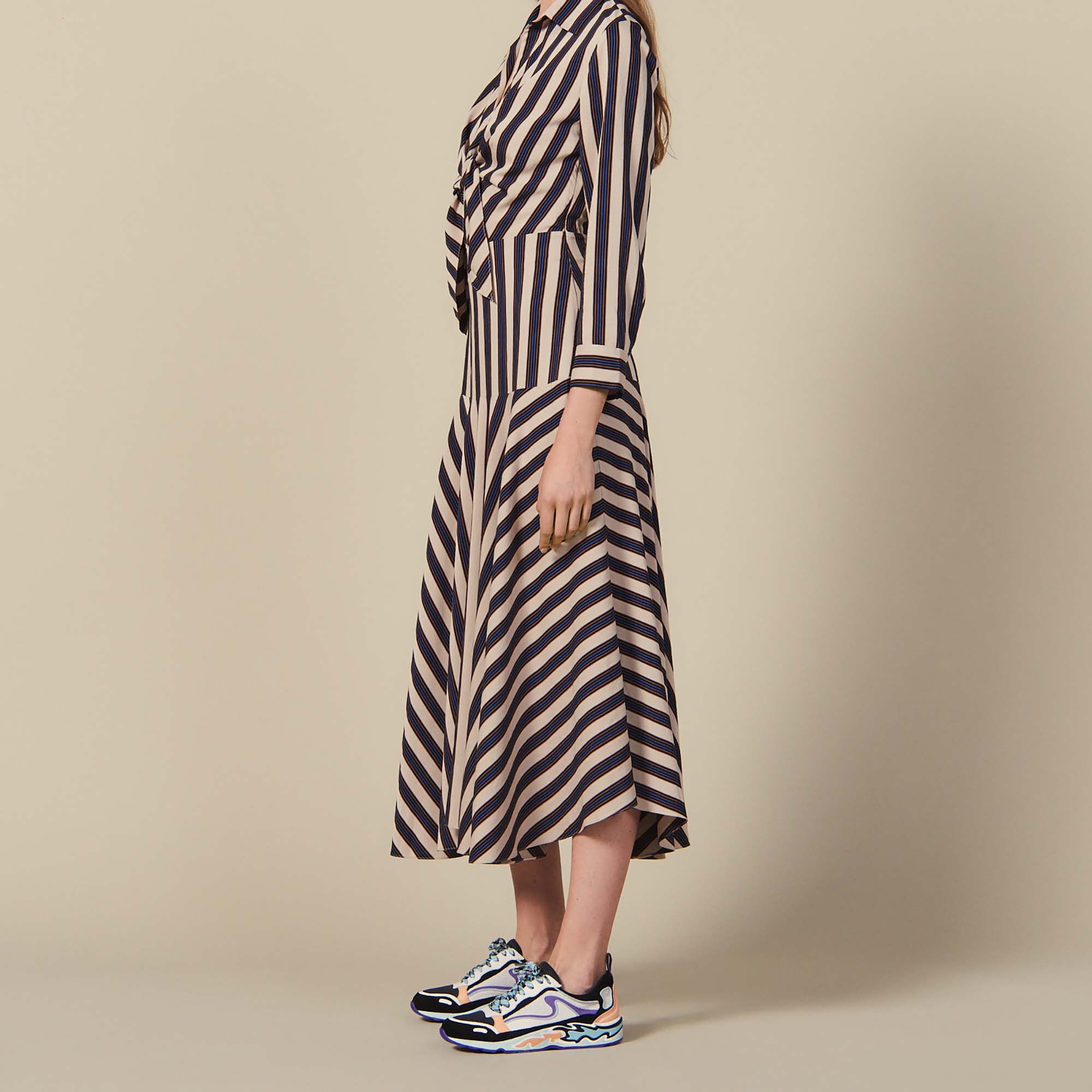 Long dress with striped design | Sandro | Sandro Secondhand Long dress with striped design | Sandro | Sandro Secondhand