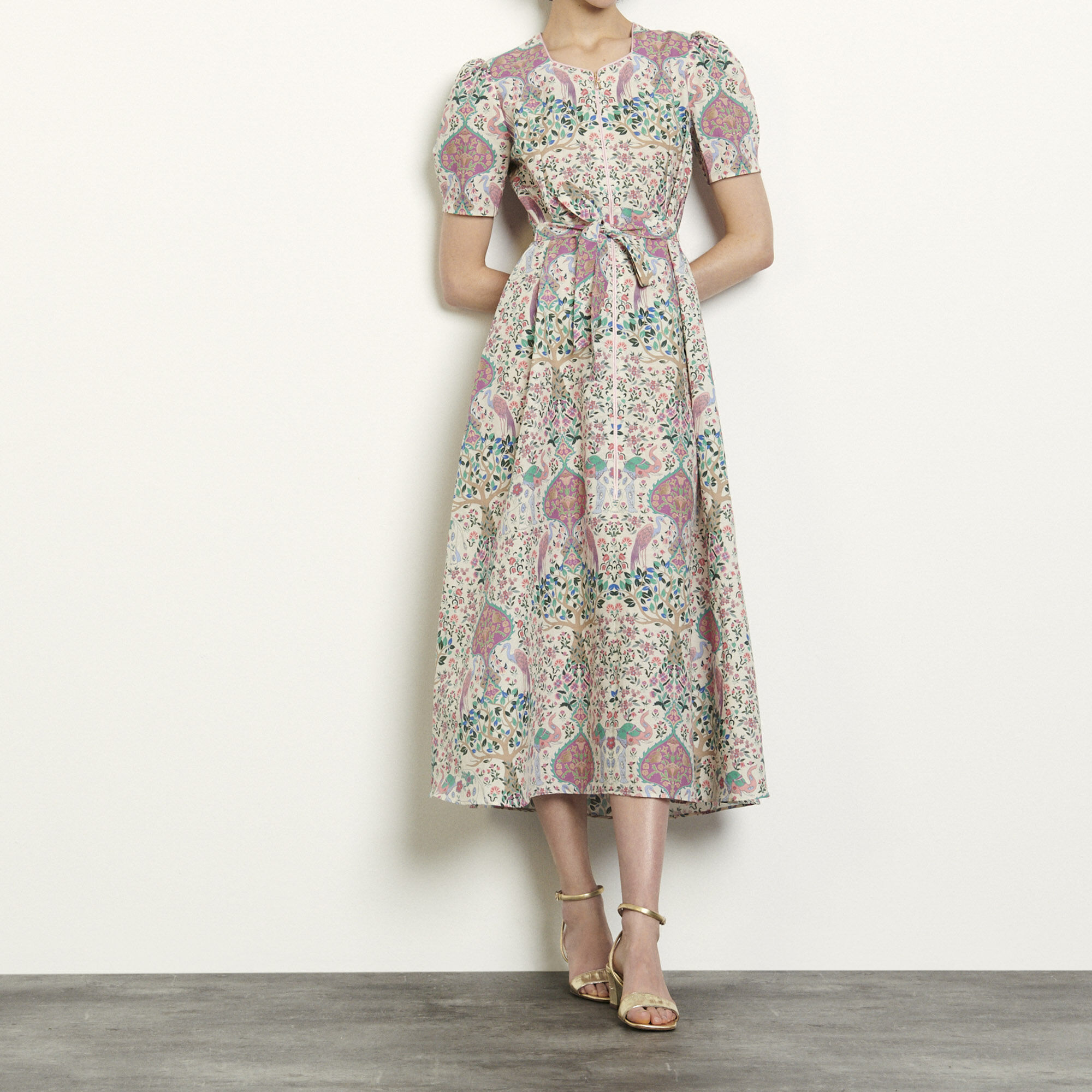 Sandro long printed dress outlet