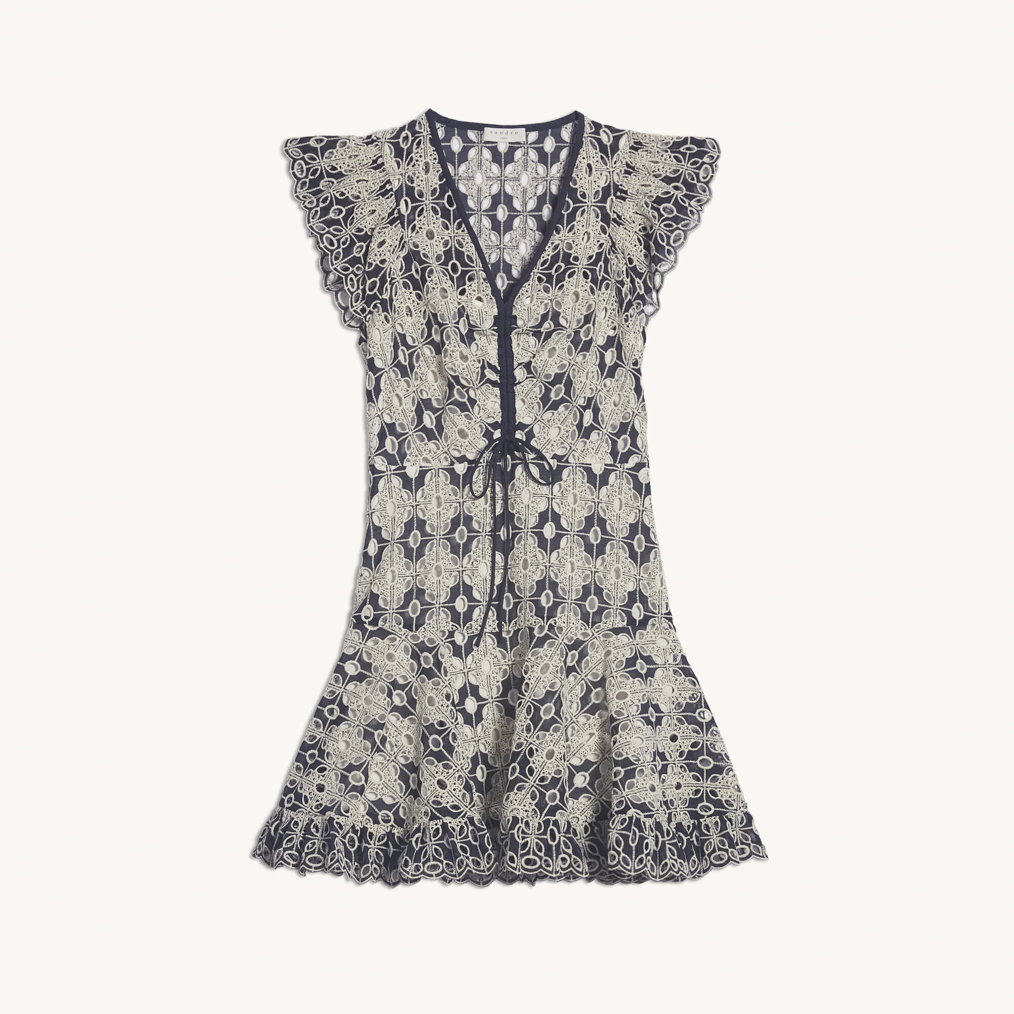 Sandro broderie anglaise dress outlet