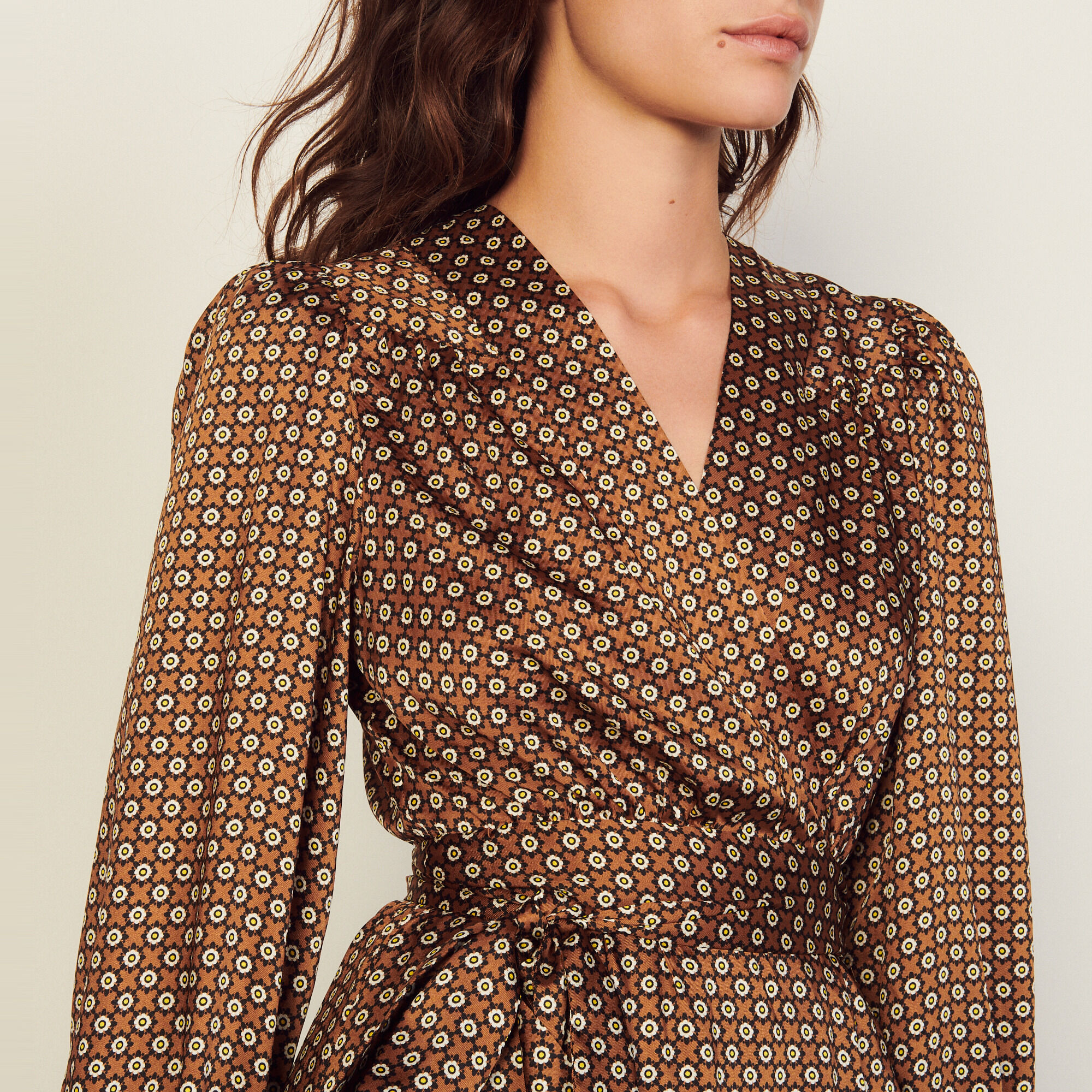 Long flowing printed dress Sandro Sandro Secondhand
