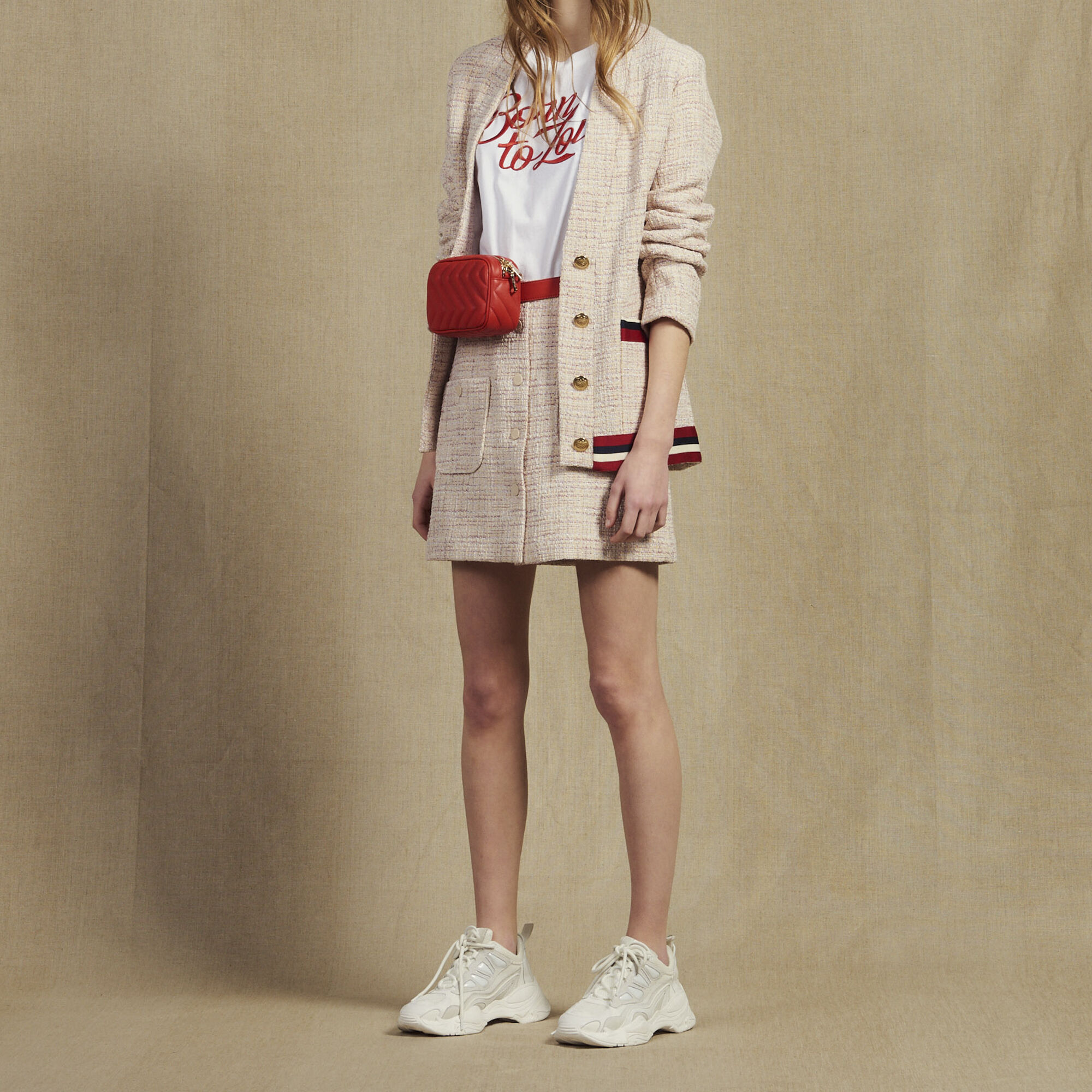 Sandro tweed cardigan cheap
